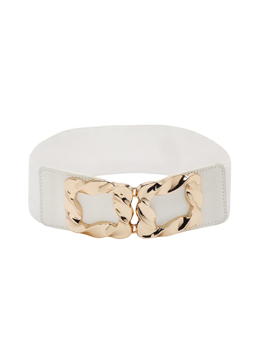 CRUSSET Women White Solid Belt Price in India