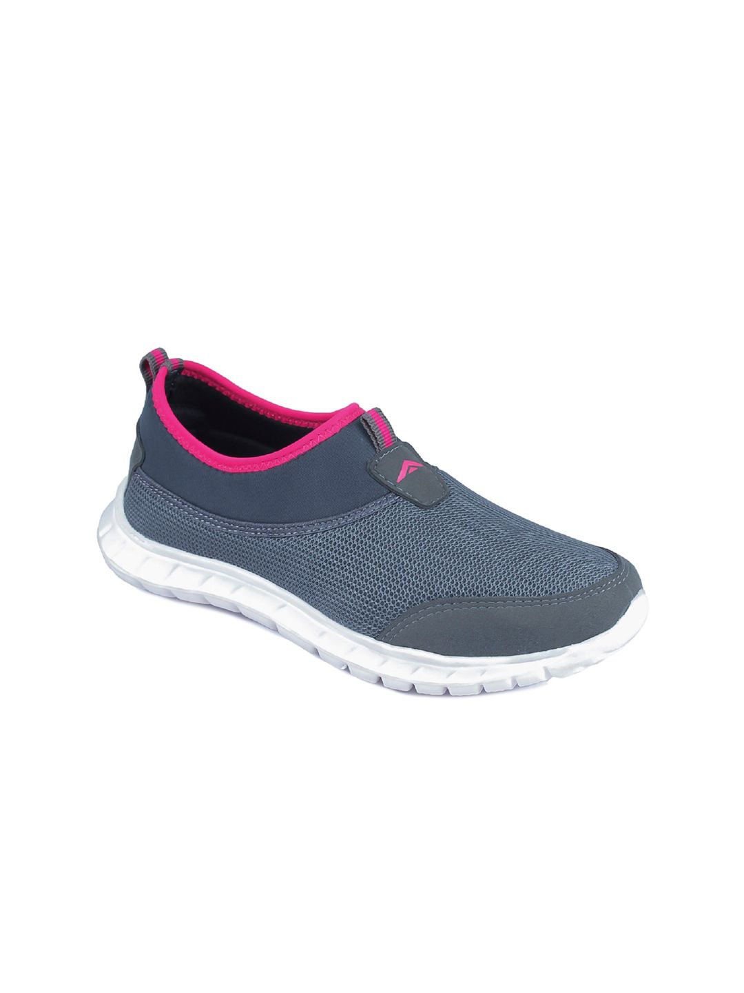ASIAN Women Grey Striped Slip-On Sneakers Price in India