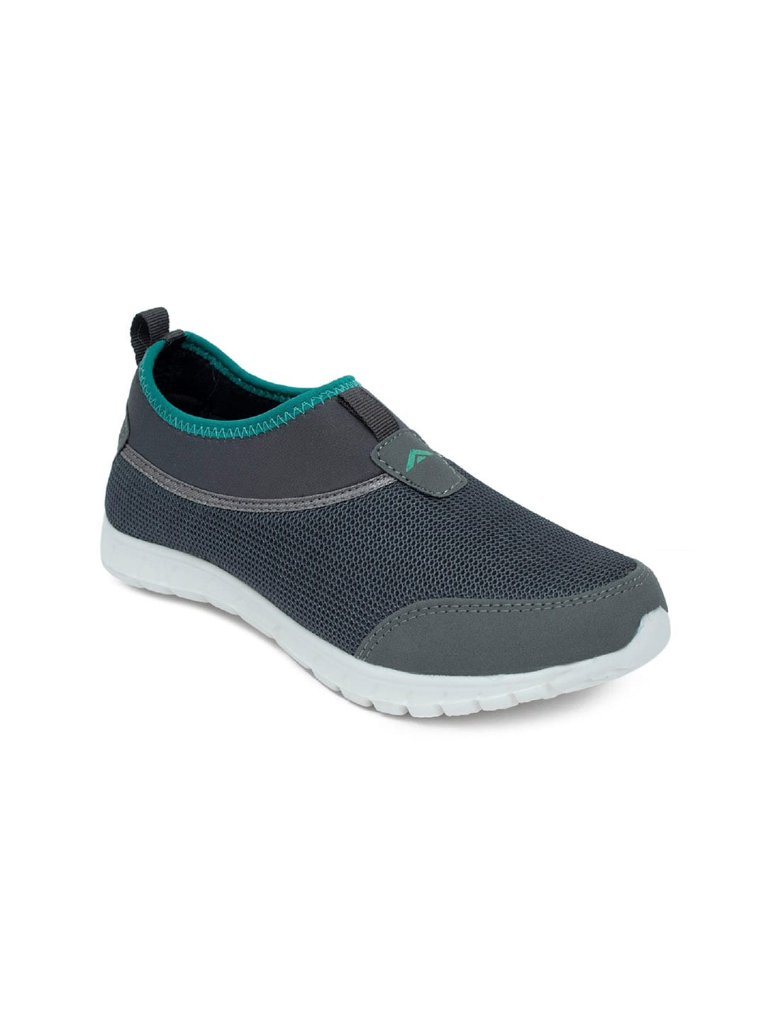 ASIAN Women Grey Woven Design Slip-On Sneakers Price in India