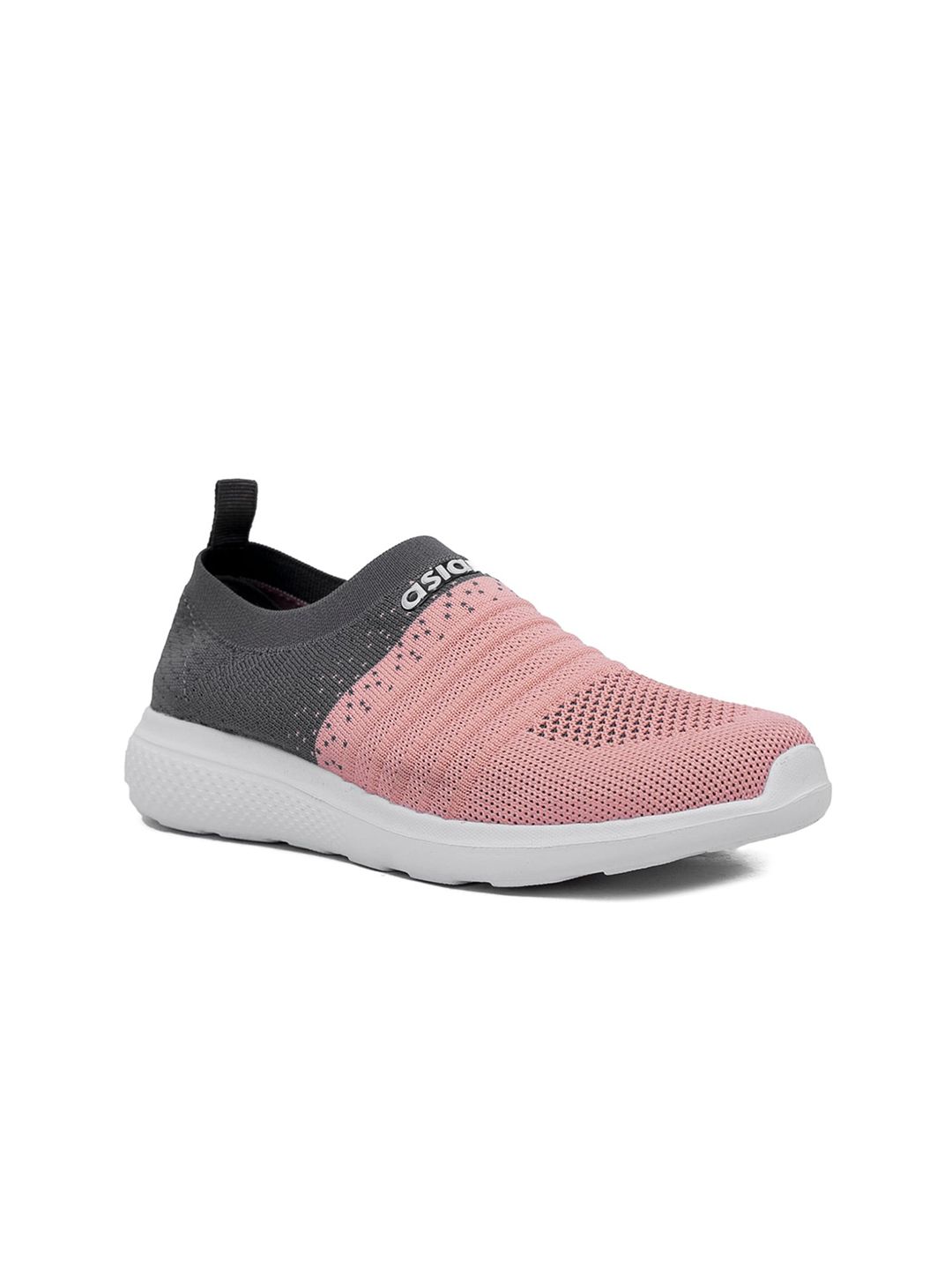 ASIAN Women Grey Colourblocked Slip-On Sneakers Price in India