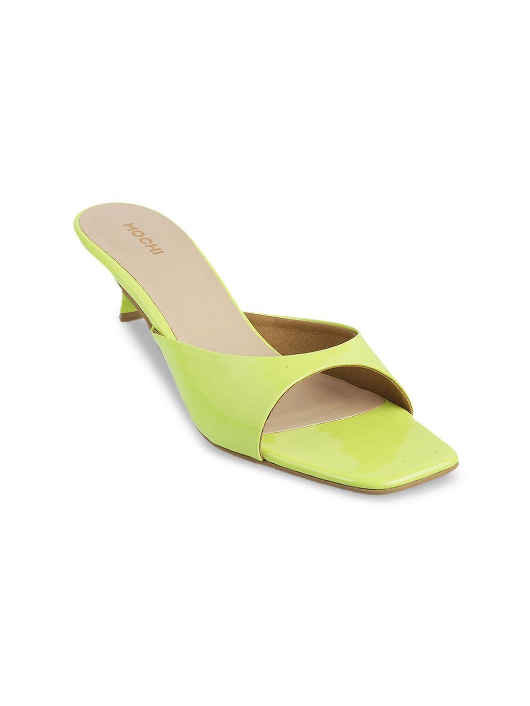 Mochi Yellow Kitten Pumps