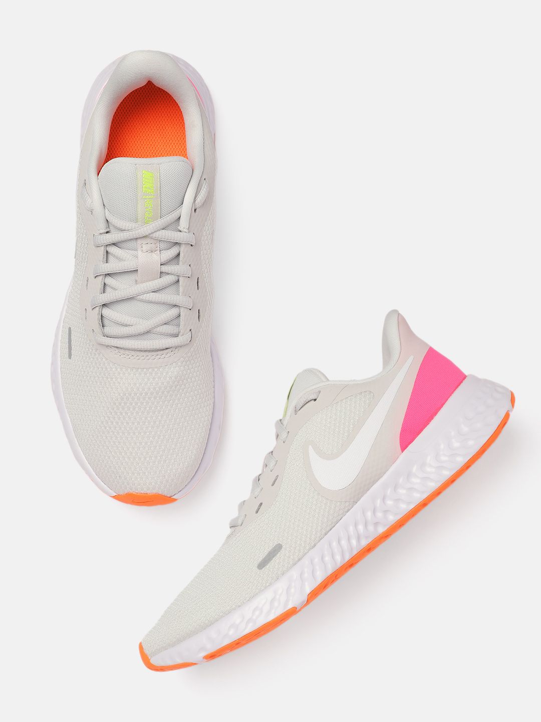 Nike Women Grey REVOLUTION 5 Running Shoes Price in India