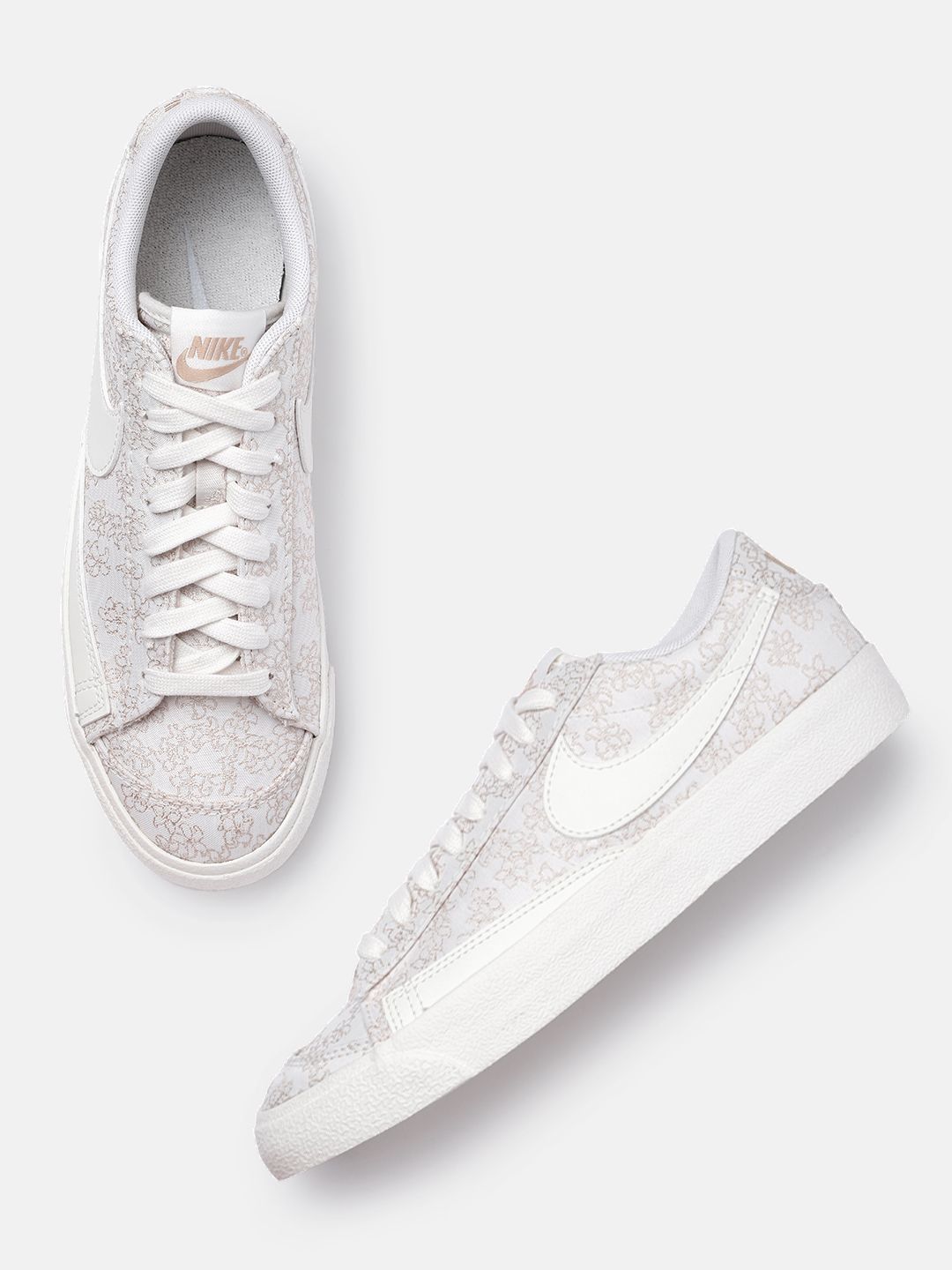 Nike Women White Woven Design Blazer Sneakers Price in India