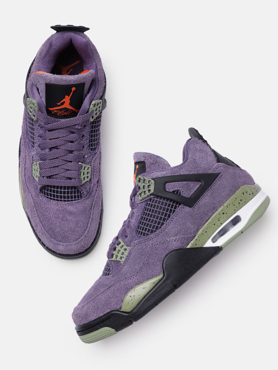 Nike Women Purple Air Jordan 4 Retro Leather Basketball Shoes Price in India