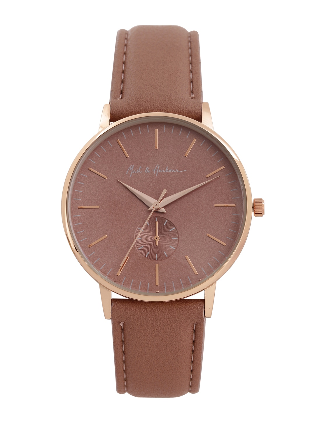 Mast & Harbour Women Brown Analogue Watch Price in India