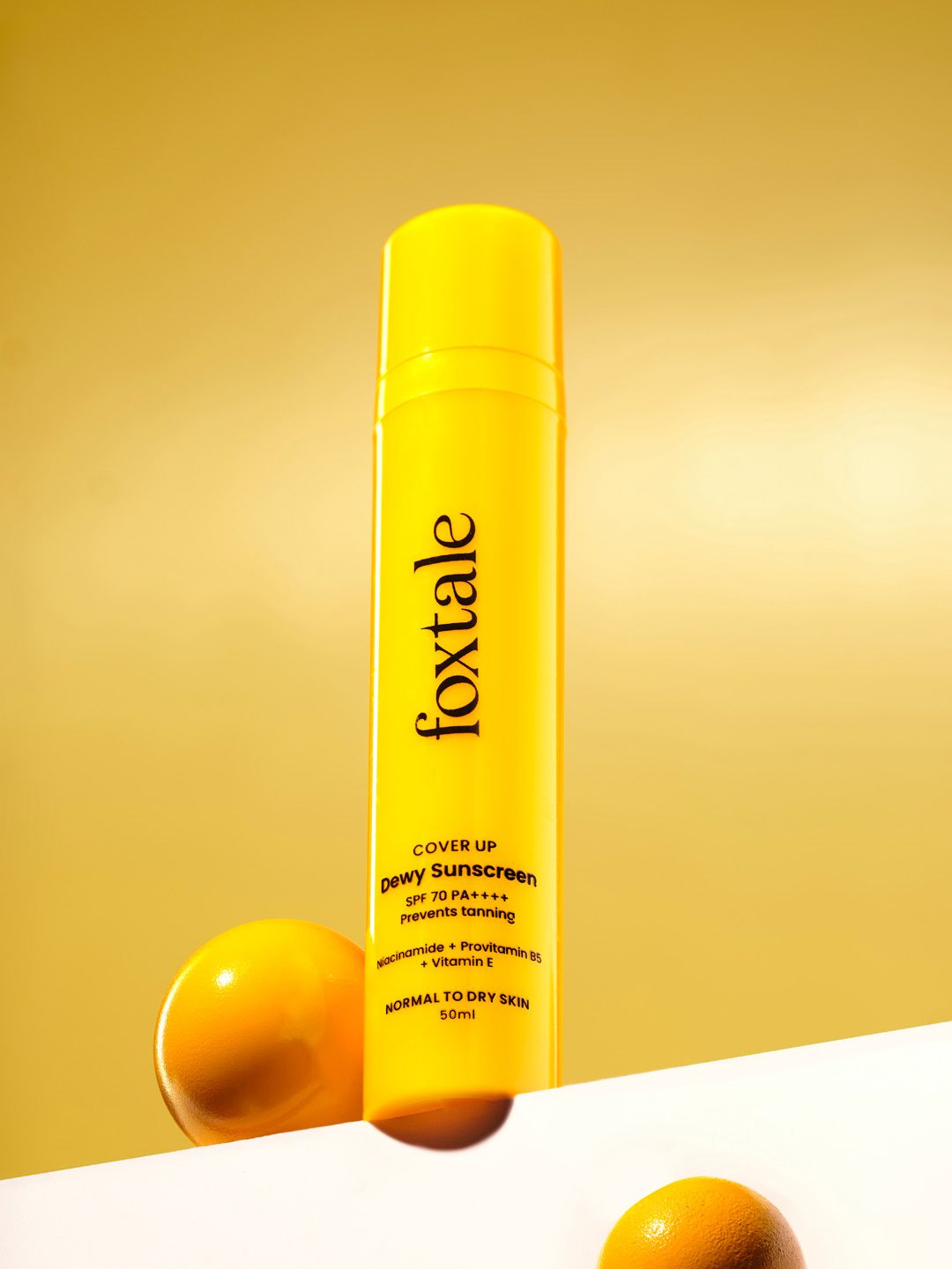 FoxTale CoverUp Dewy Finish SPF 50+PA++++ Broad Spectrum Sunscreen with Niacinamide - 50ml