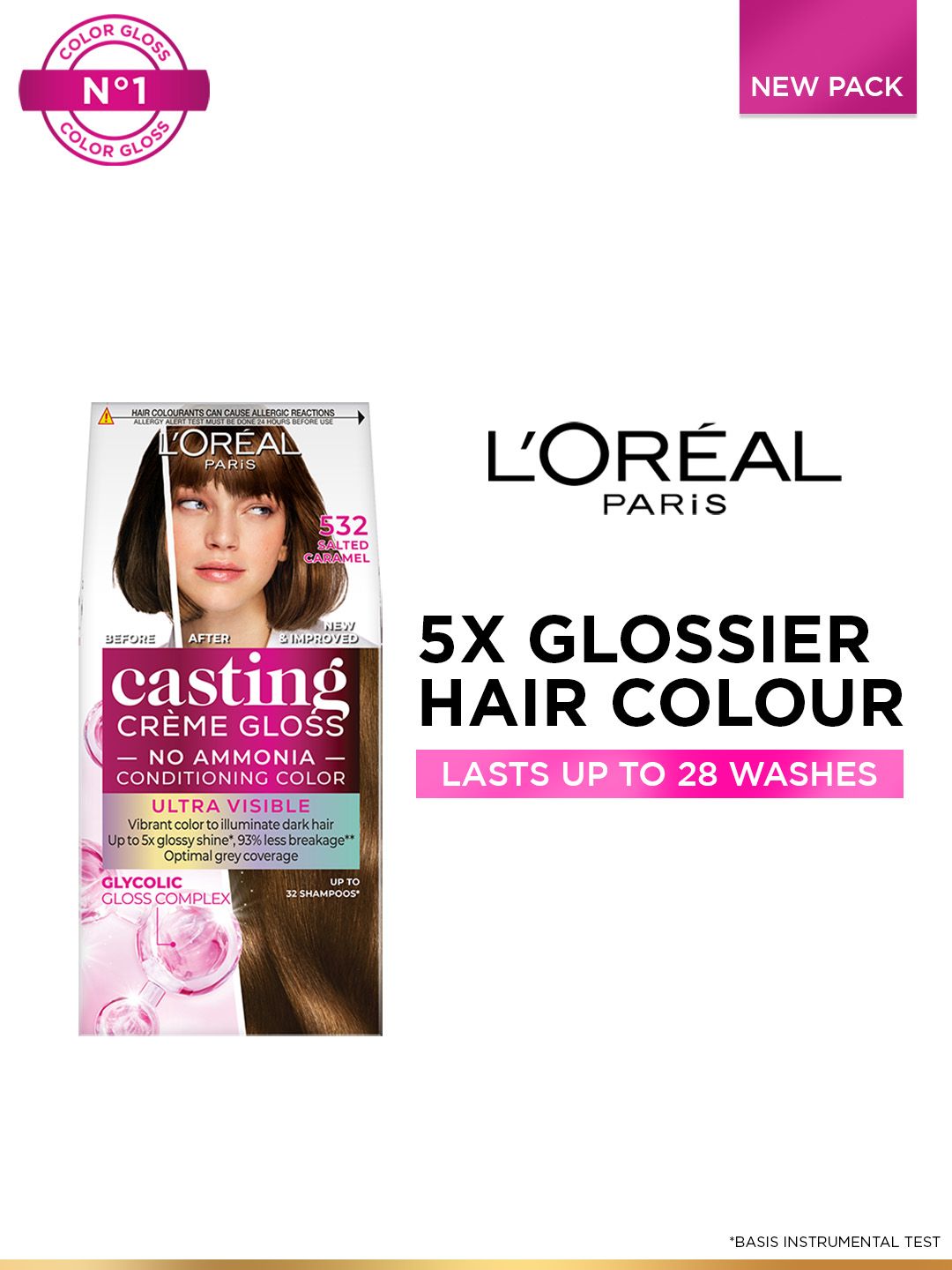 LOreal LOreal Casting Creme Gloss Hair Color with Glycolic Gloss Complex - Salted Caramel 532