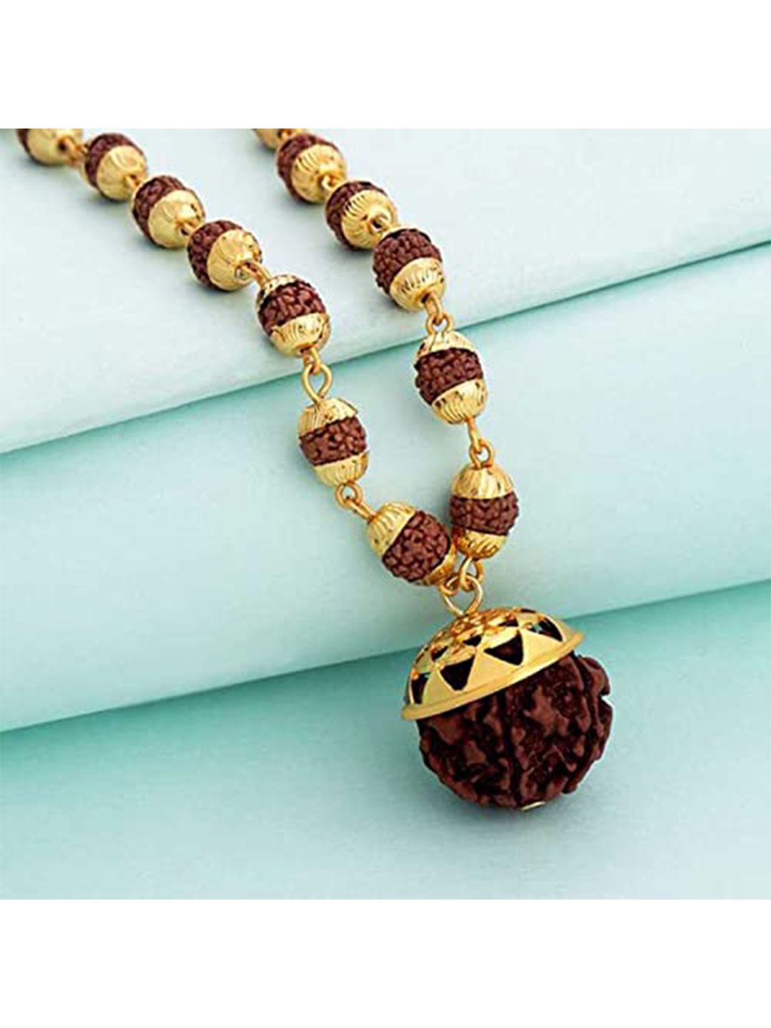 Saizen Unisex Gold-Toned & Brown Brass Gold-Plated Antique Chain Price in India