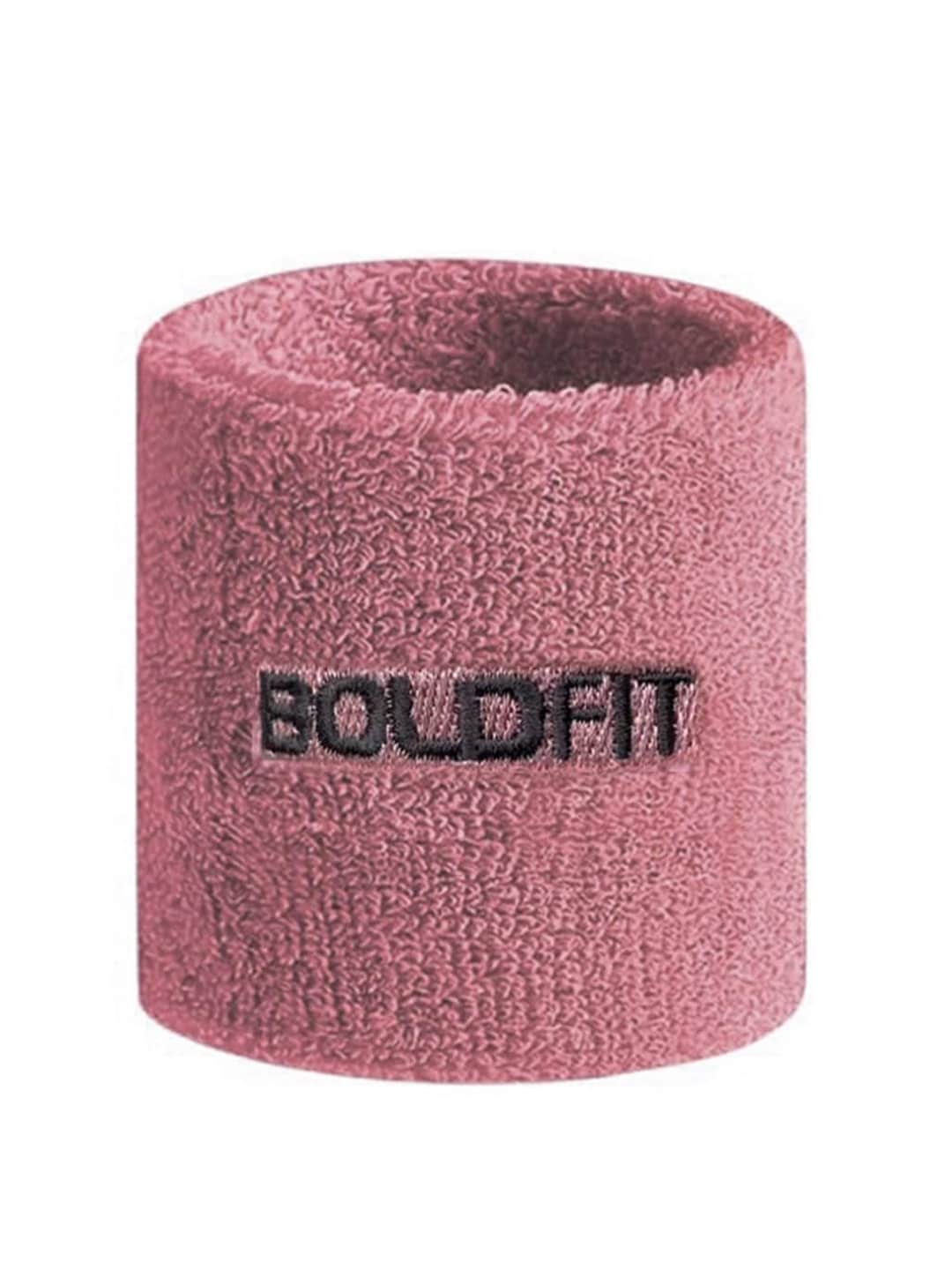 BOLDFIT Pink & Black Printed Wristbands Price in India