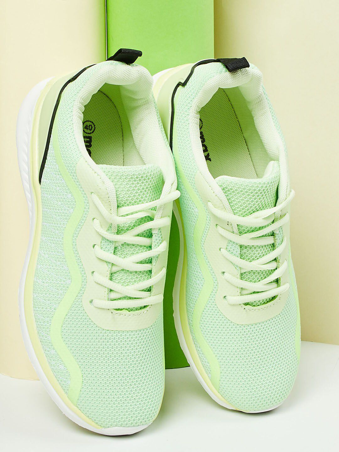 max Women Fluorescent Green Walking Non-Marking Shoes Price in India