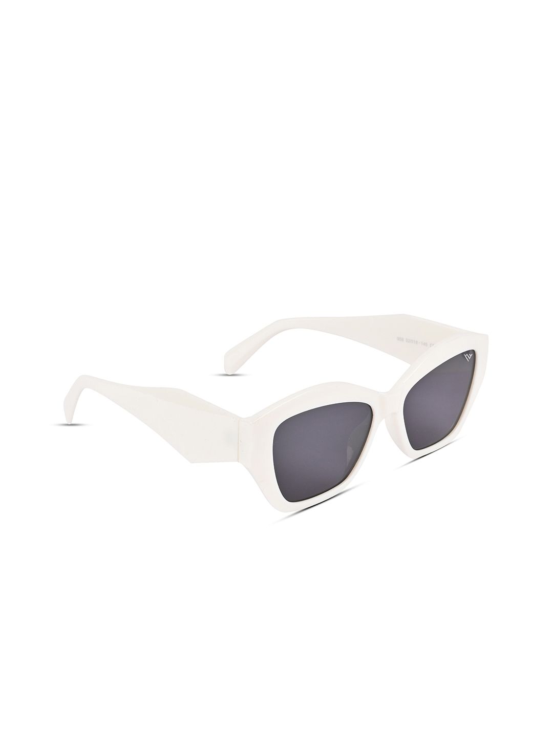 Voyage Women Black Lens & White Oval Sunglasses with UV Protected Lens Price in India