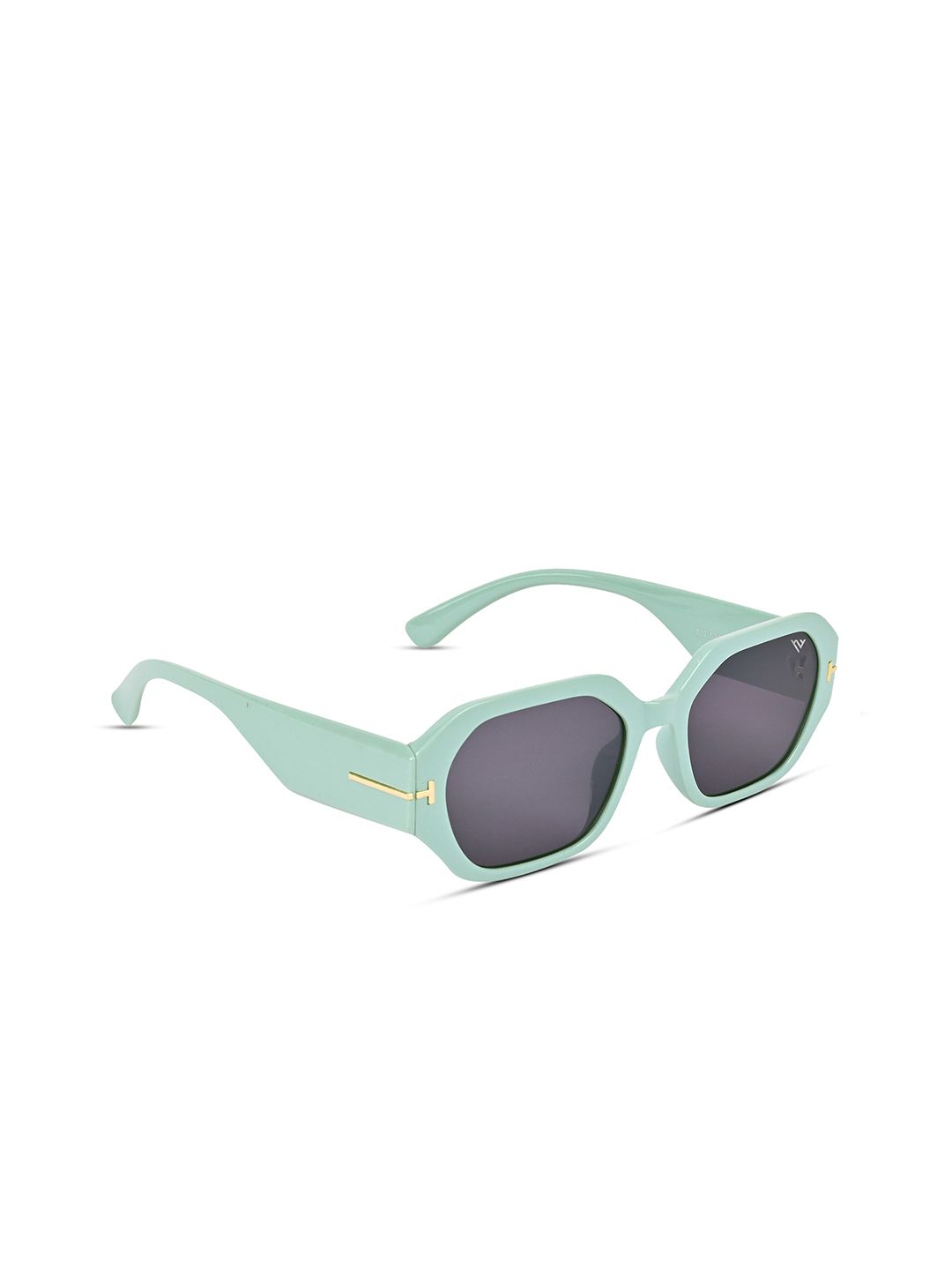 Voyage Unisex Black Lens & Green Rectangle Sunglasses with UV Protected Lens Price in India