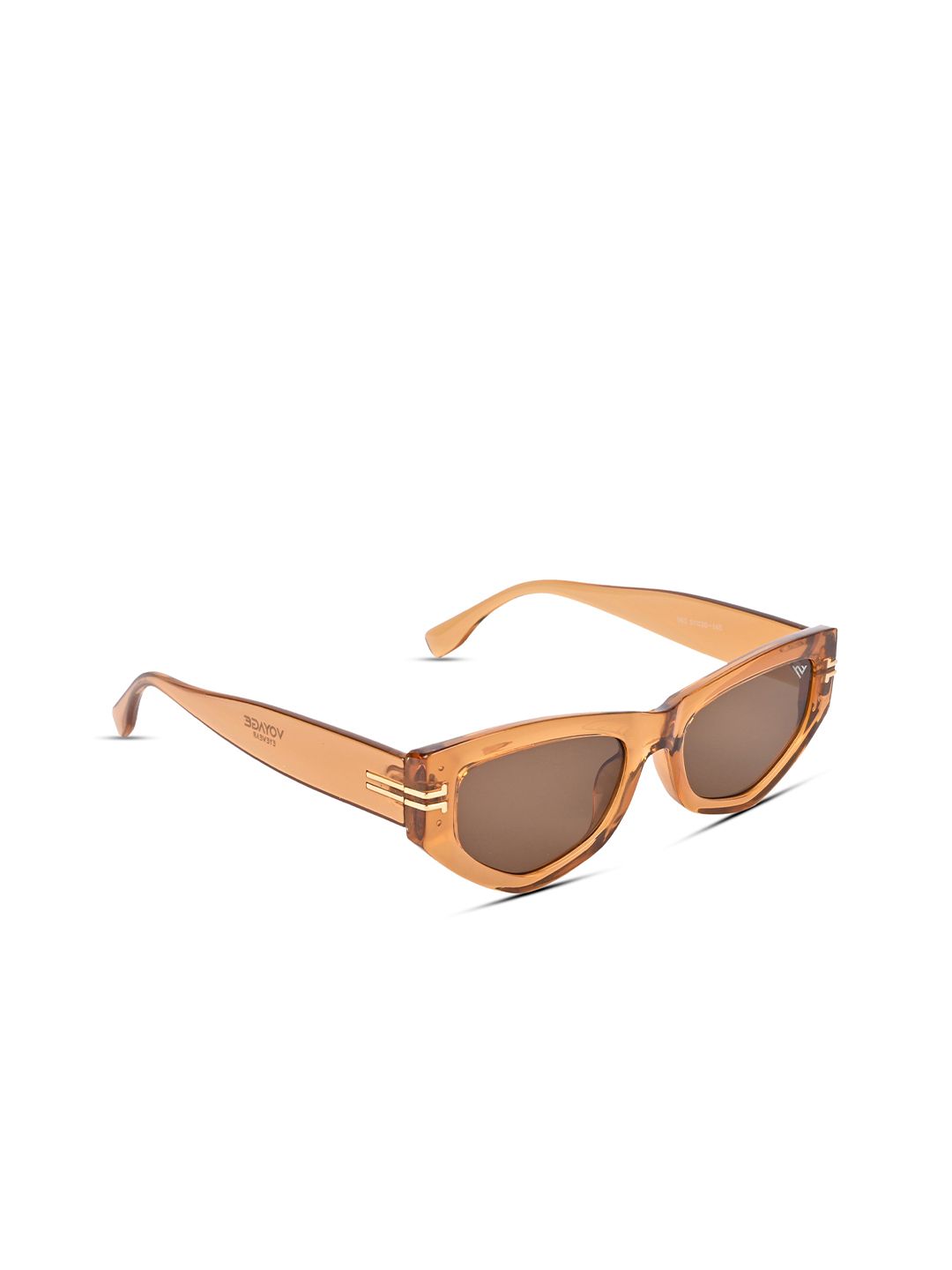 Voyage Unisex Brown Lens & Brown Oval Sunglasses with UV Protected Lens Price in India