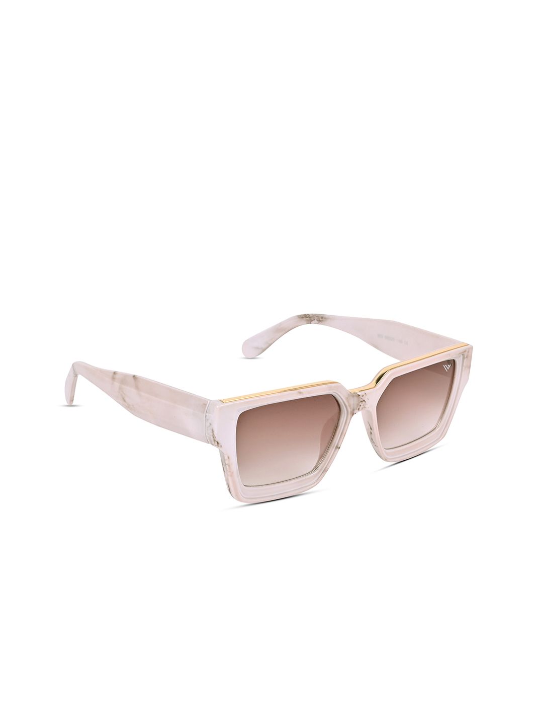 Voyage Unisex Brown Lens & White Wayfarer Sunglasses with UV Protected Lens Price in India