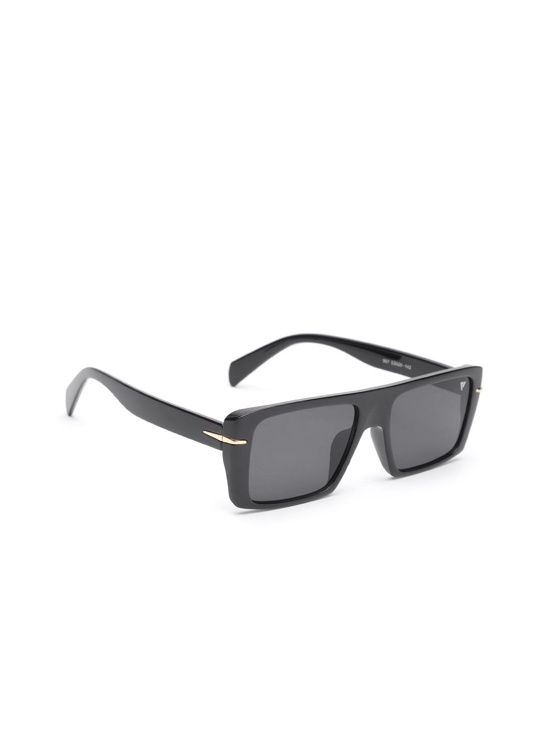 Voyage Unisex Black Lens & Black Wayfarer Sunglasses with UV Protected Lens Price in India