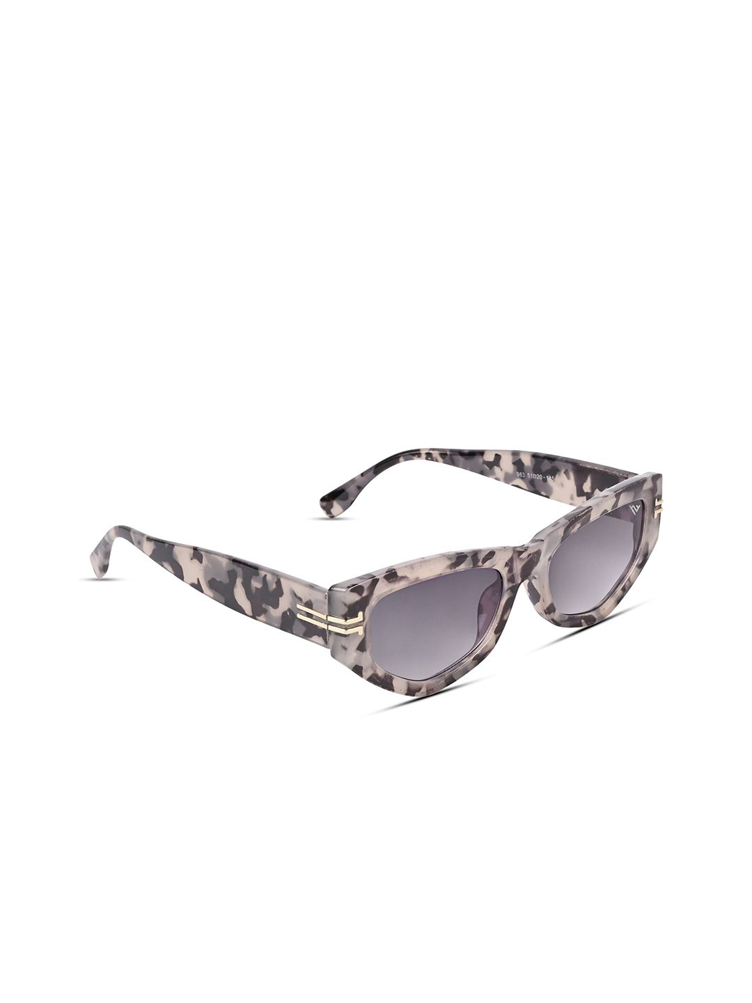 Voyage Unisex Black Lens & Gunmetal-Toned Oval Sunglasses with UV Protected Lens Price in India