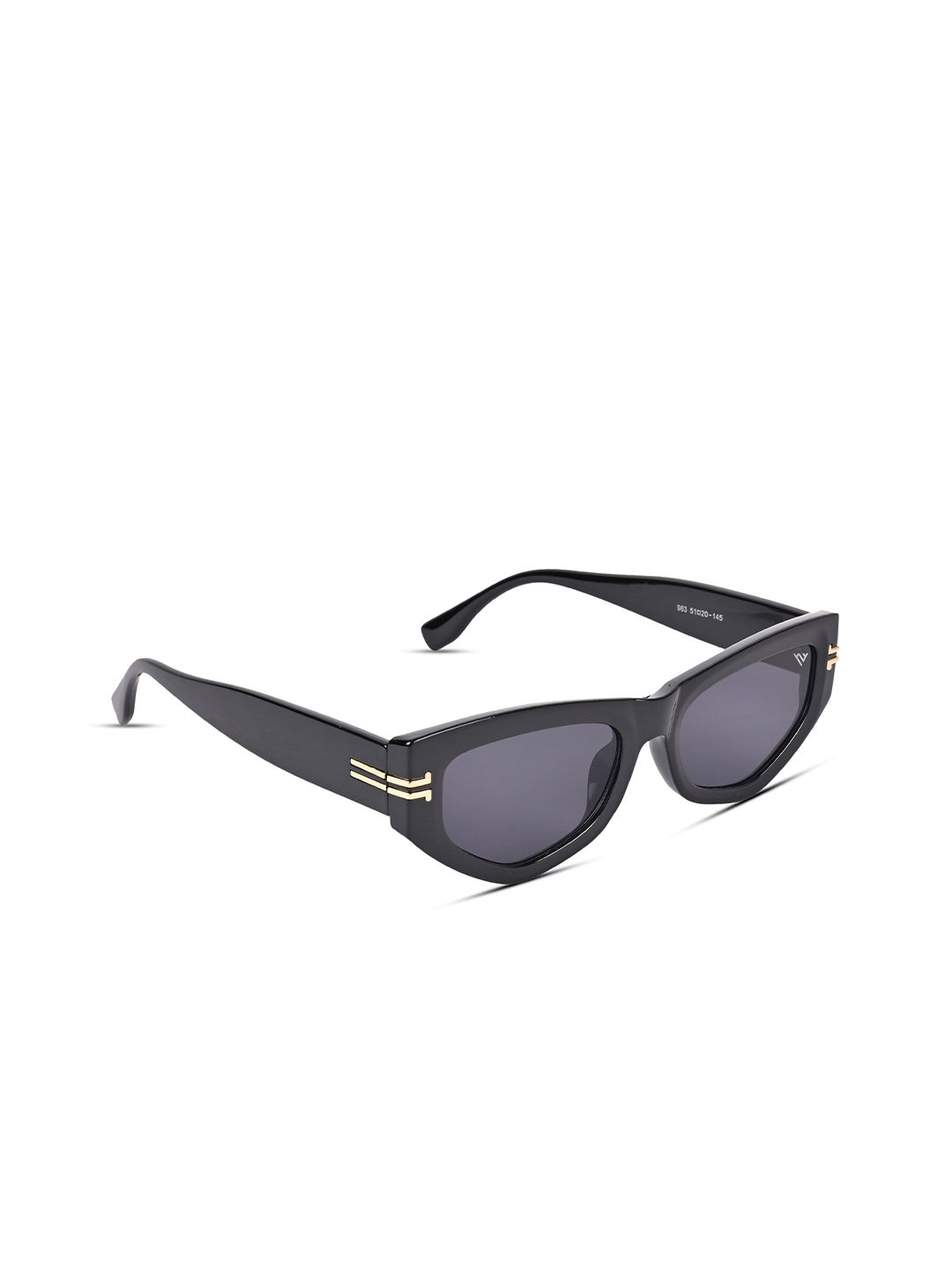 Voyage Unisex Black Lens & Black Oval Sunglasses with UV Protected Lens Price in India