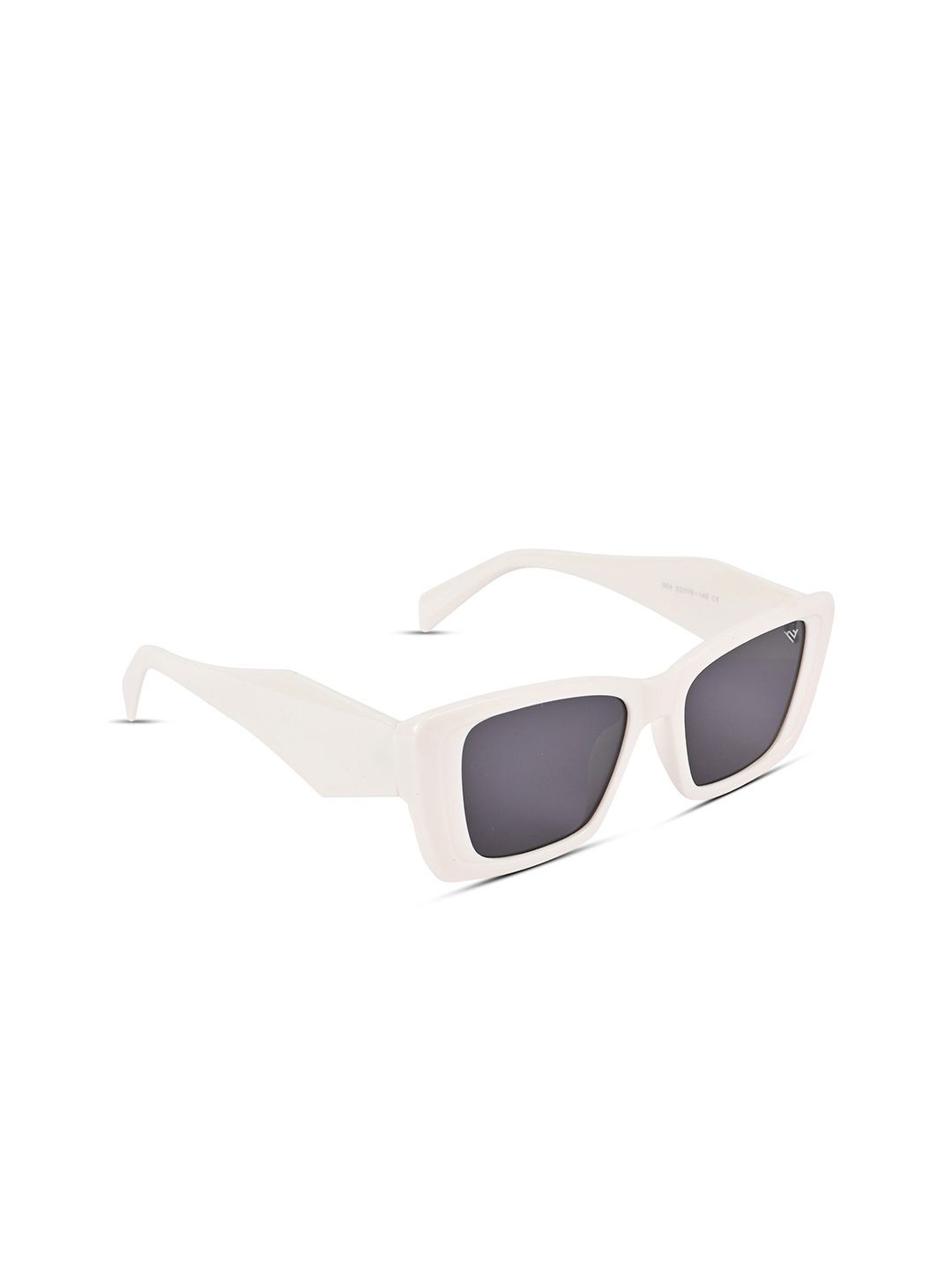 Voyage Unisex Black Lens & White Wayfarer Sunglasses with UV Protected Lens Price in India