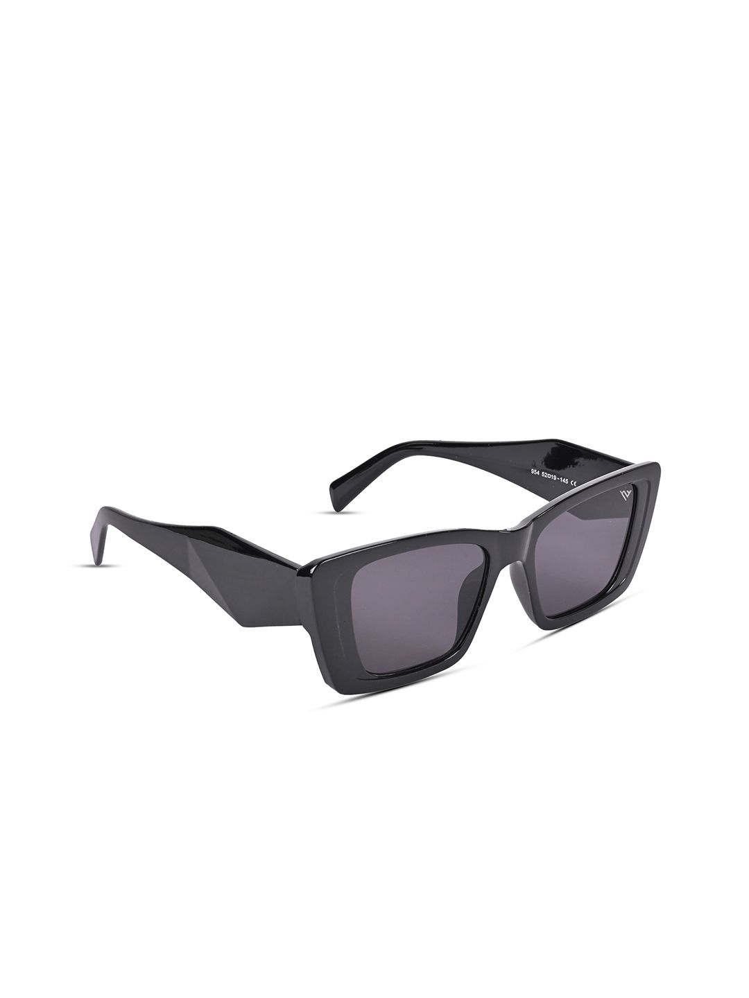 Voyage Unisex Black Lens & Black Wayfarer Sunglasses with UV Protected Lens Price in India