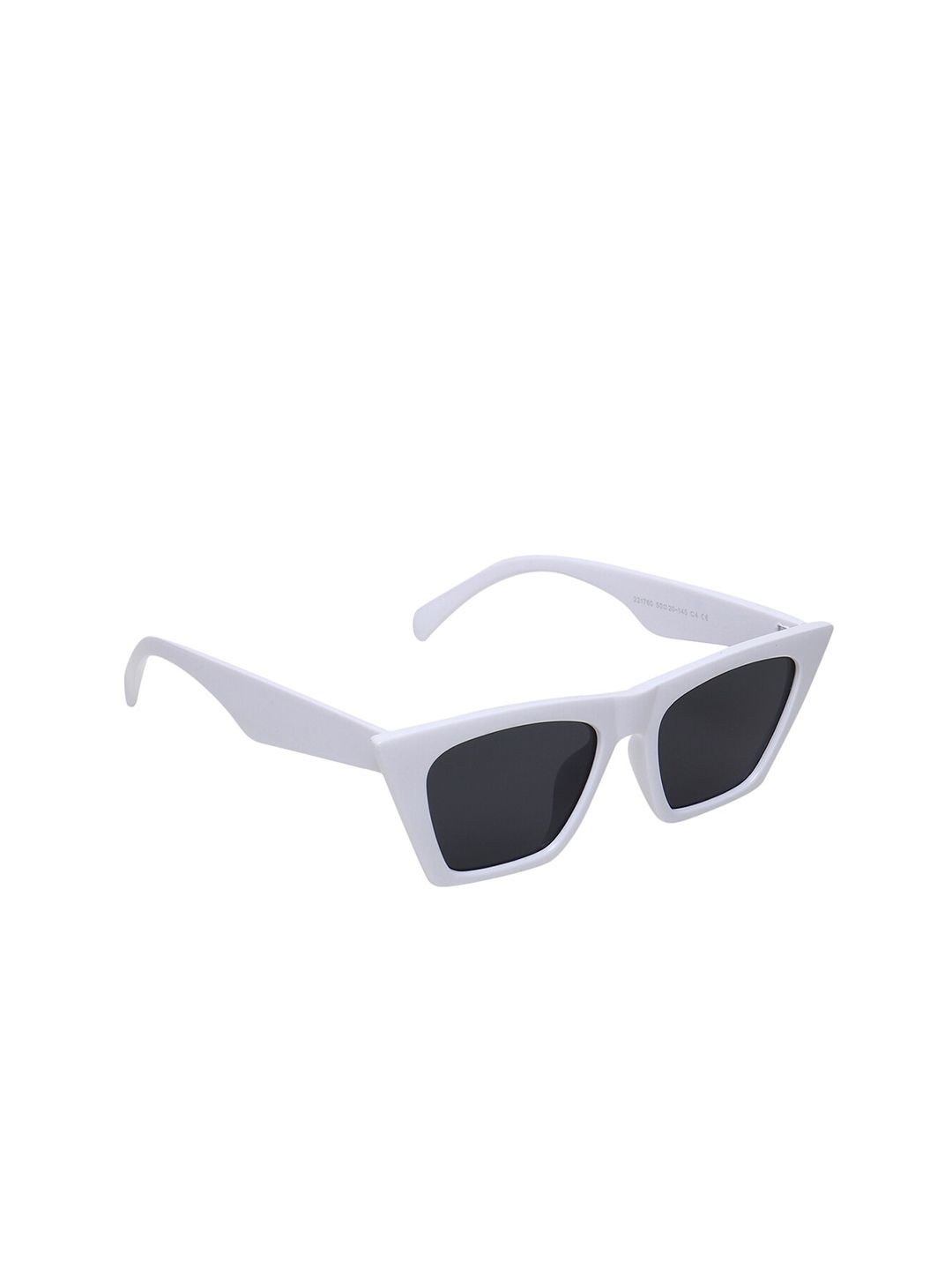 SCAGLIA Unisex Black Lens & White Cateye Sunglasses with UV Protected Lens Price in India