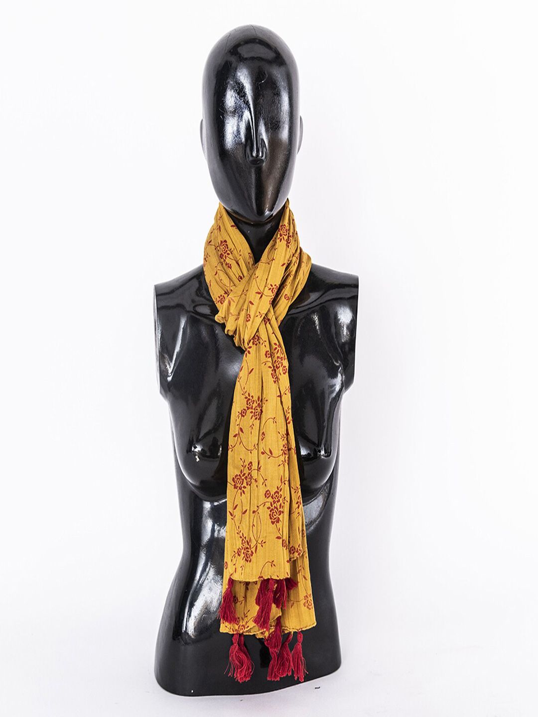 Jewelz Women Yellow & Red Printed Stole Price in India
