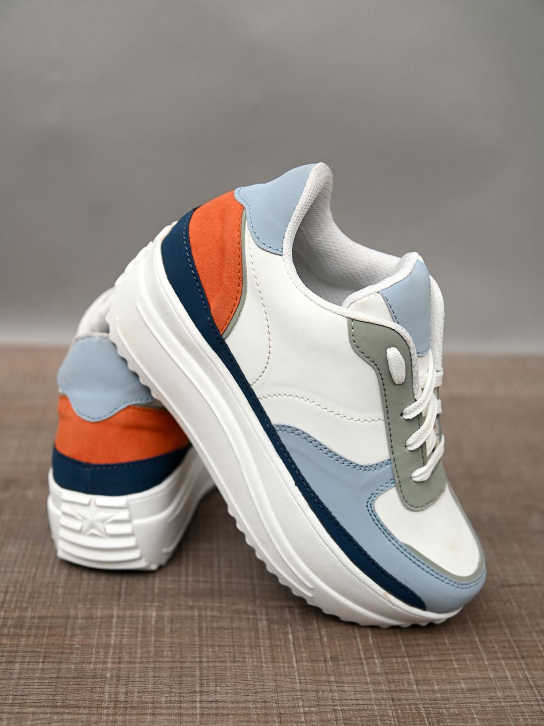 Killer Women Blue Colourblocked Sneakers