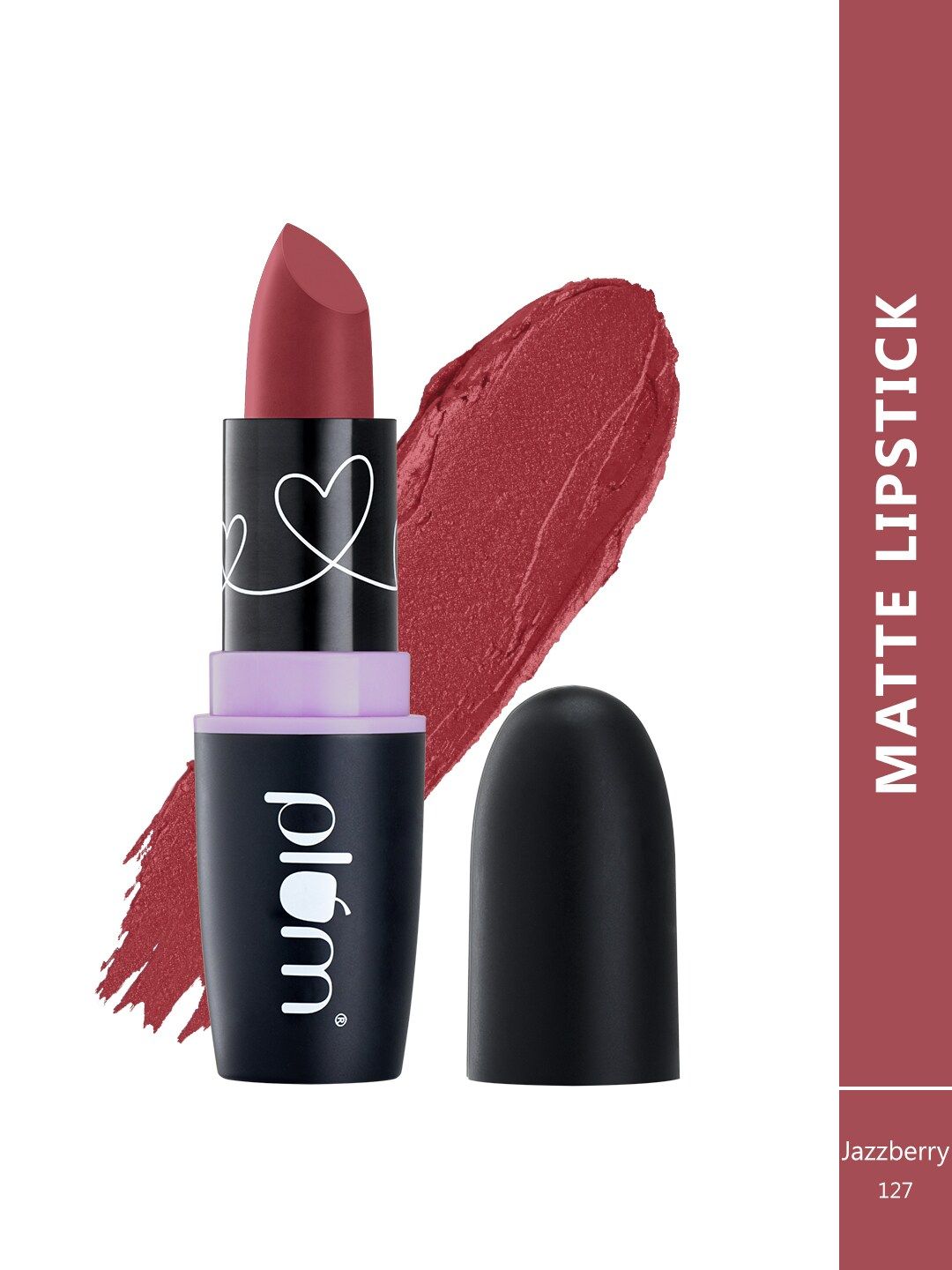 Plum Matterrific Highly Pigmented Non-Drying Vegan Lipstick with Vitamin E - Jazzberry 127