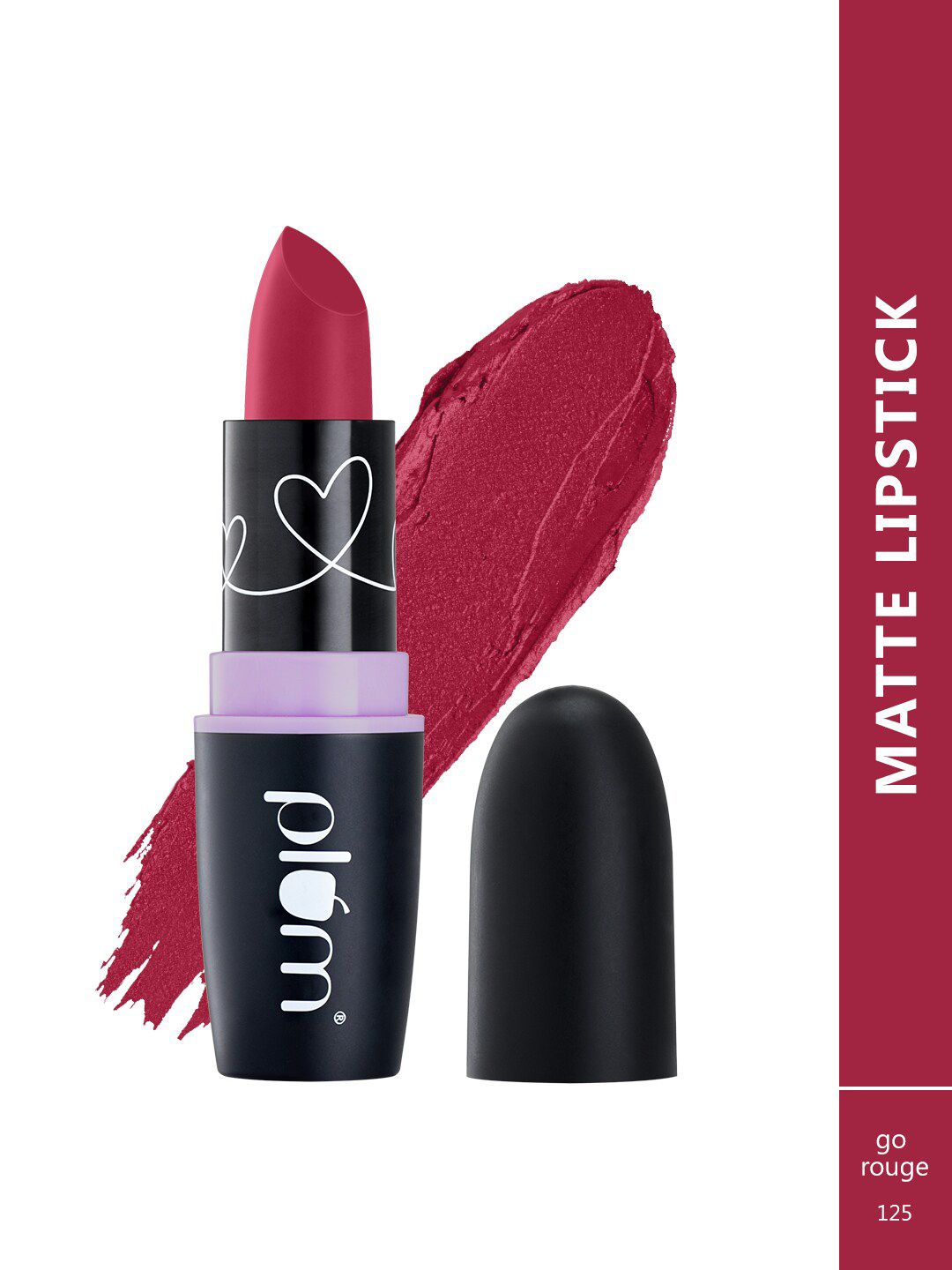 Plum 100% Vegan & Cruelty Free Matterrific Lipstick - Go Rouge - 125 4.2gm Price in India