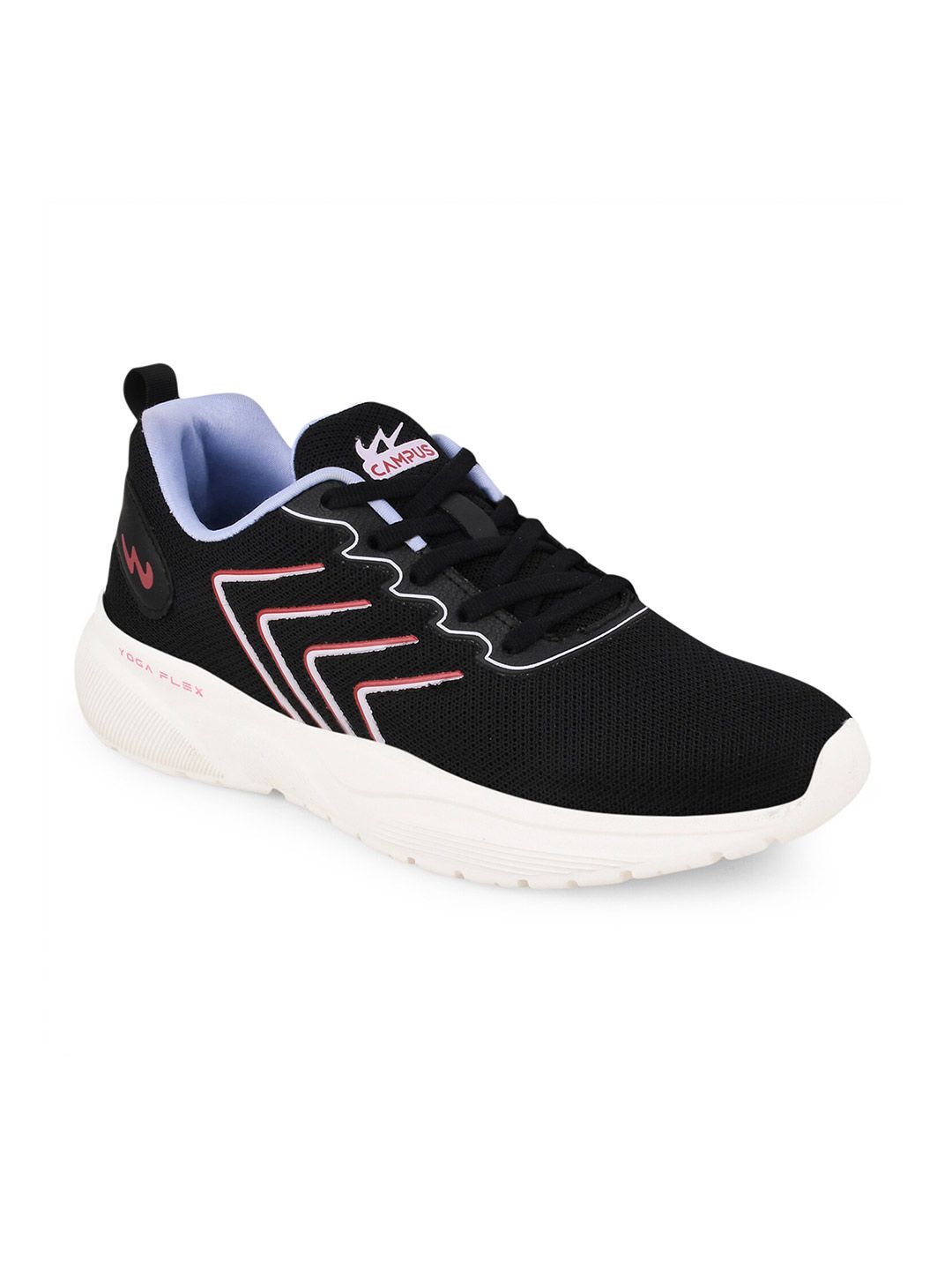 Campus Women Black Mesh Running Shoes Price in India