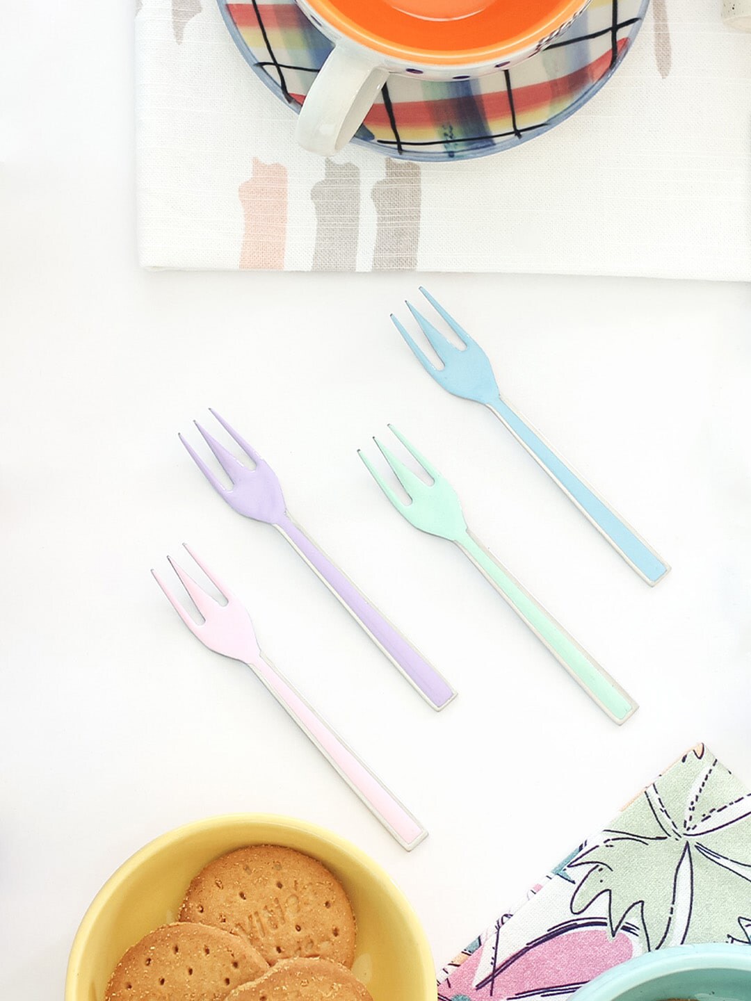 The Wishing Chair  Set of 4 Solid Dessert Forks Price in India