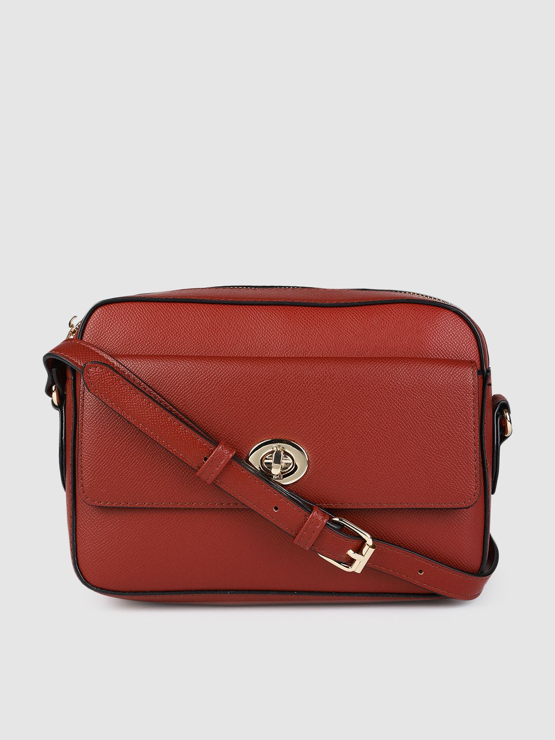 Accessorize Maroon Structured Sling Bag Price in India