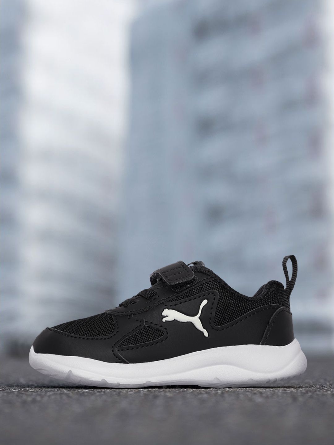 Puma Unisex Kids Black Fun Racer Running Shoes