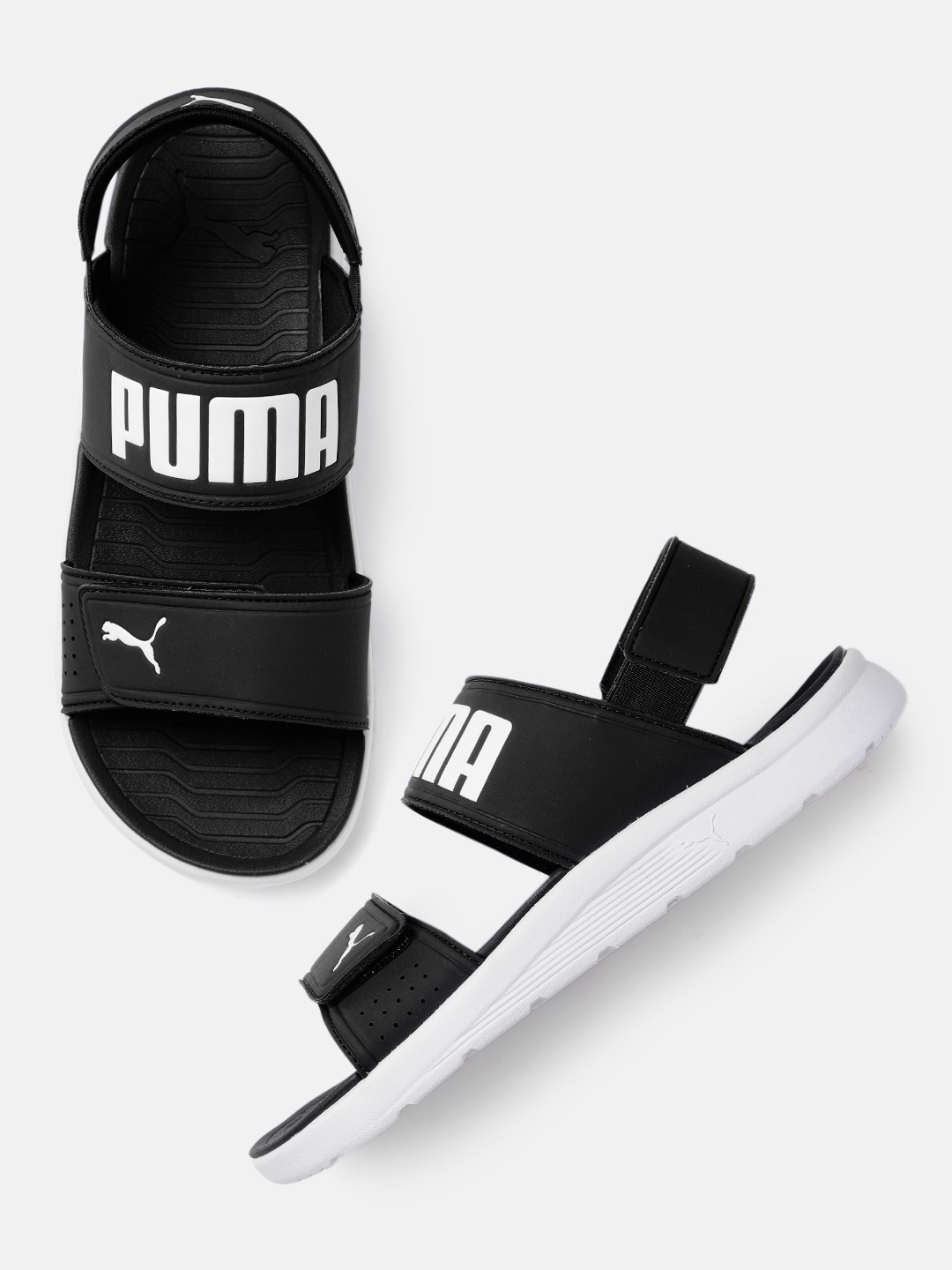 PUMA Unisex Black Solid Sports Sandals Price in India