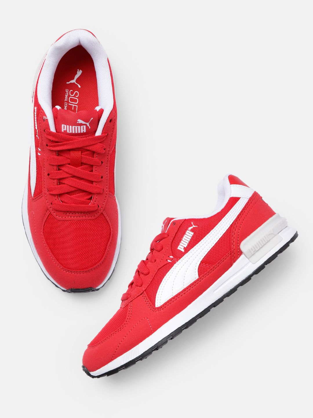 Puma Unisex Red & White Colourblocked Graviton Sneakers Price in India