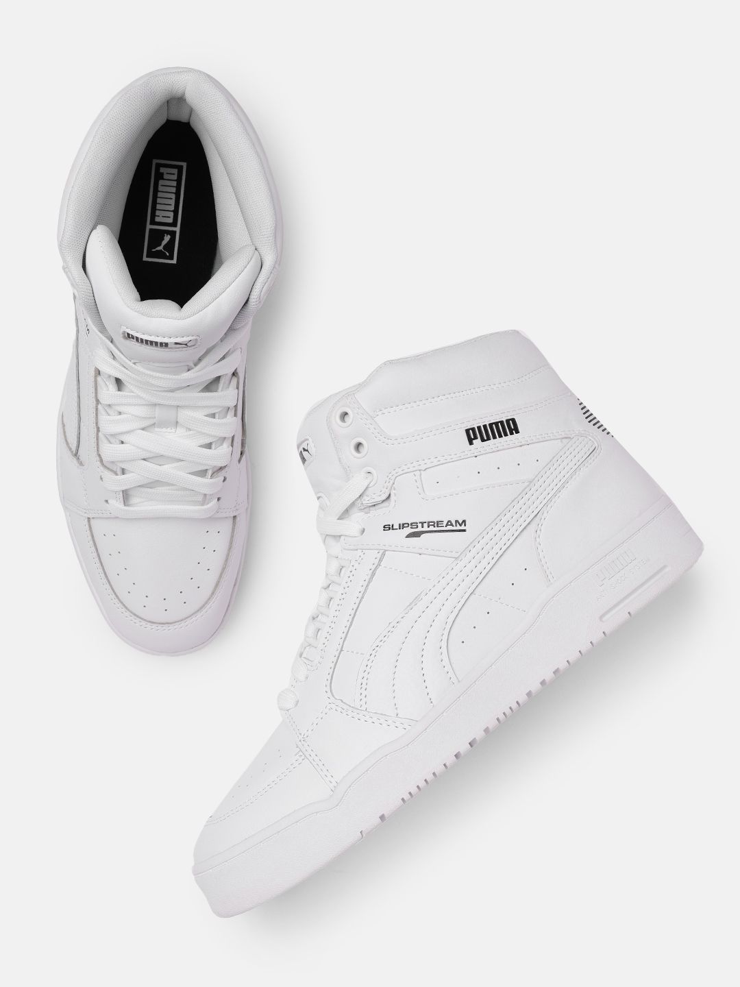 Puma Unisex White Slipstream Mid Sneakers Price in India