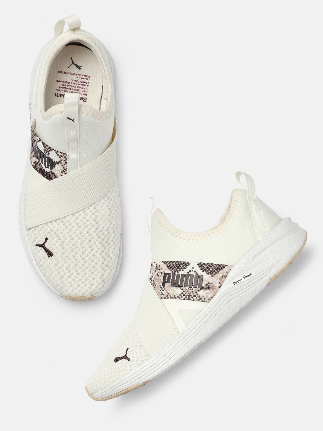 Puma Women Off White Better Foam Prowl Slip-On Training Shoes Price in India