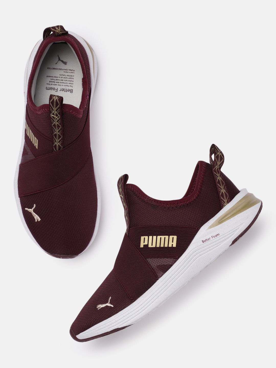 Puma Women Maroon Better Foam Prowl Deco Glam Slip-On Training Shoes Price in India
