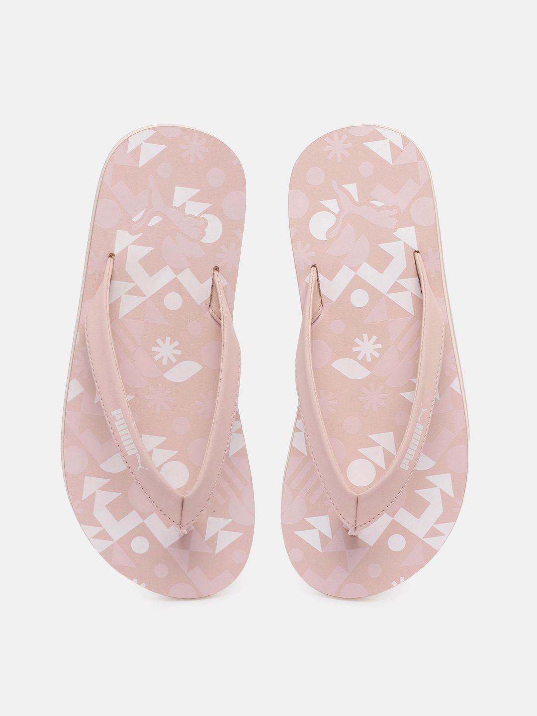 Puma Women Pink Blush Printed Thong Flip-Flops