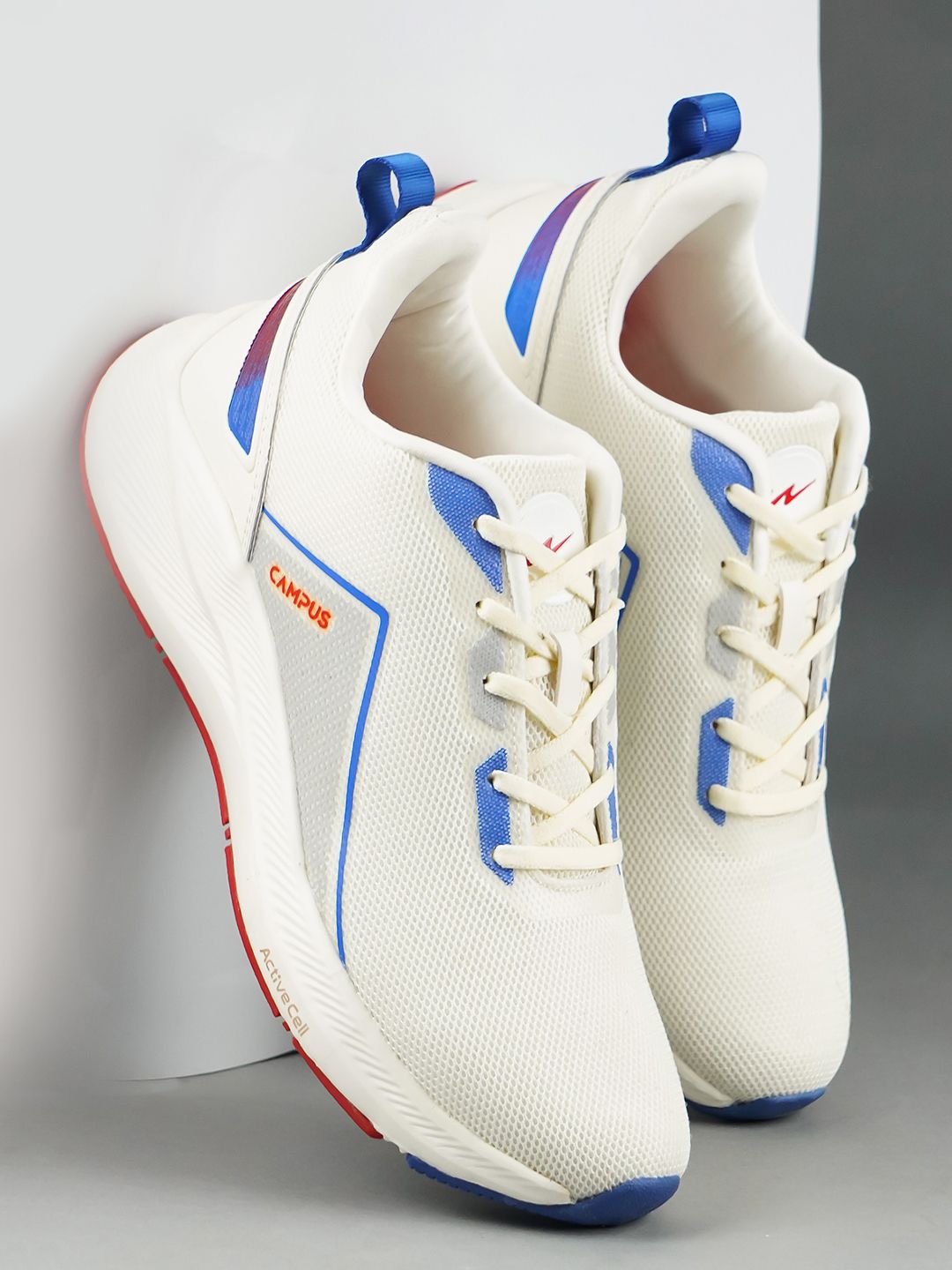 Campus Men CAMP PISTON White Mesh Running Shoes