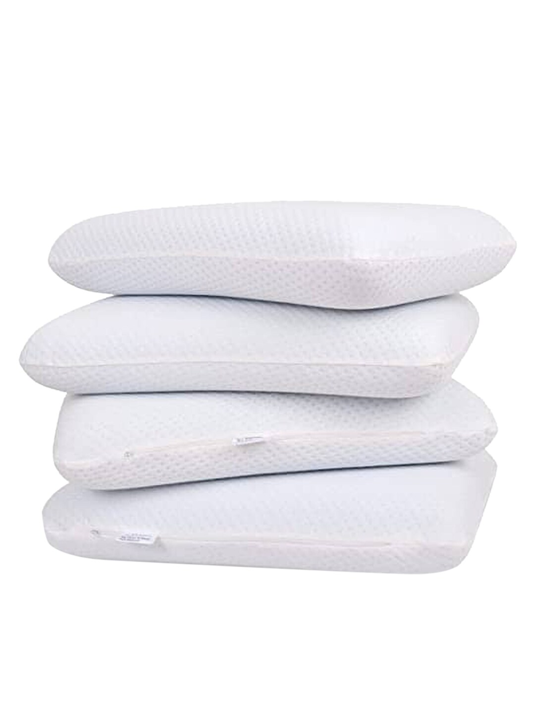 Sleepsia White Pack of 4 Solid Pillows Price in India