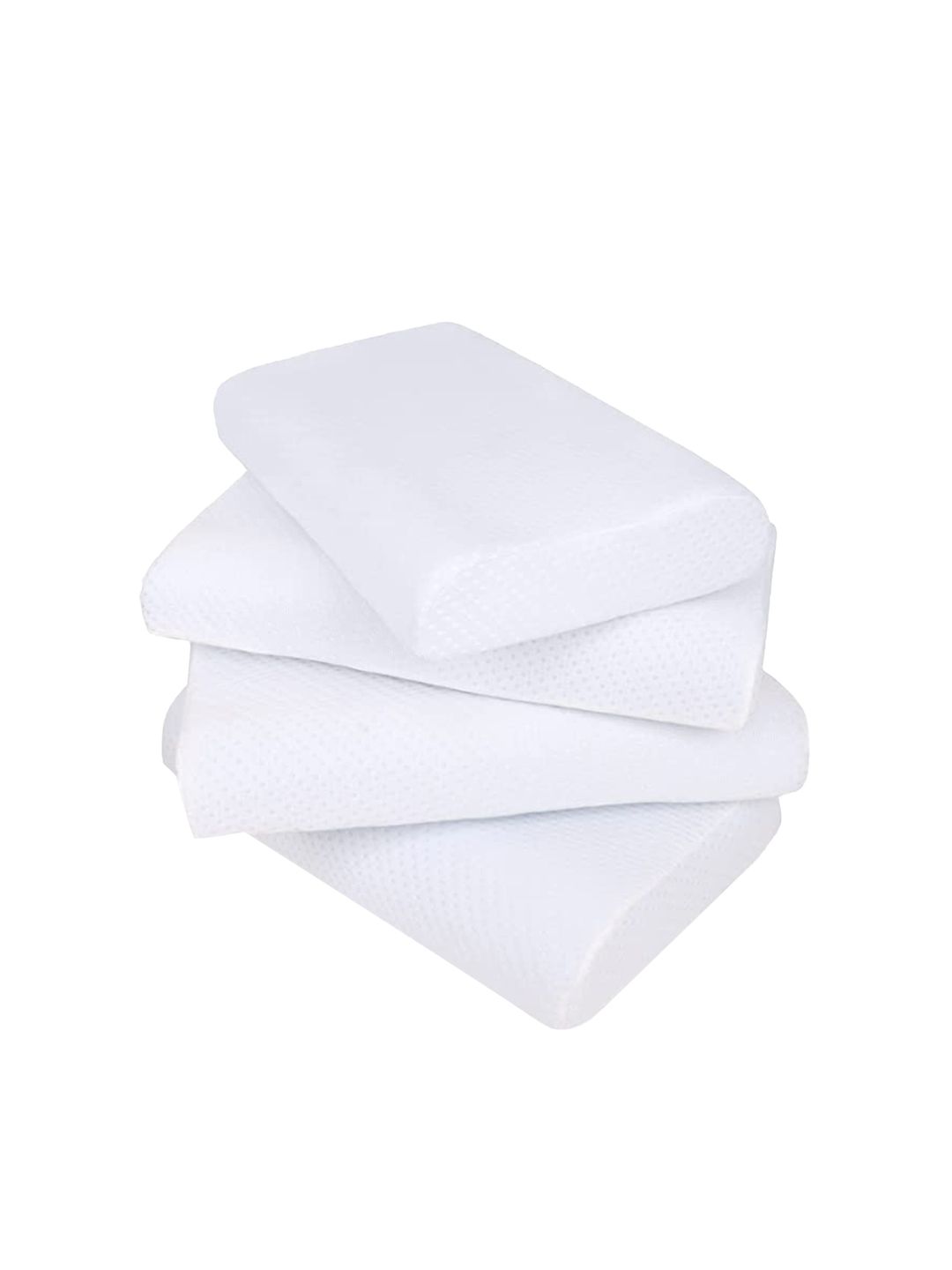 Sleepsia Set of 3 White Solid Memory Foam Soft Bed Pillow Price in India