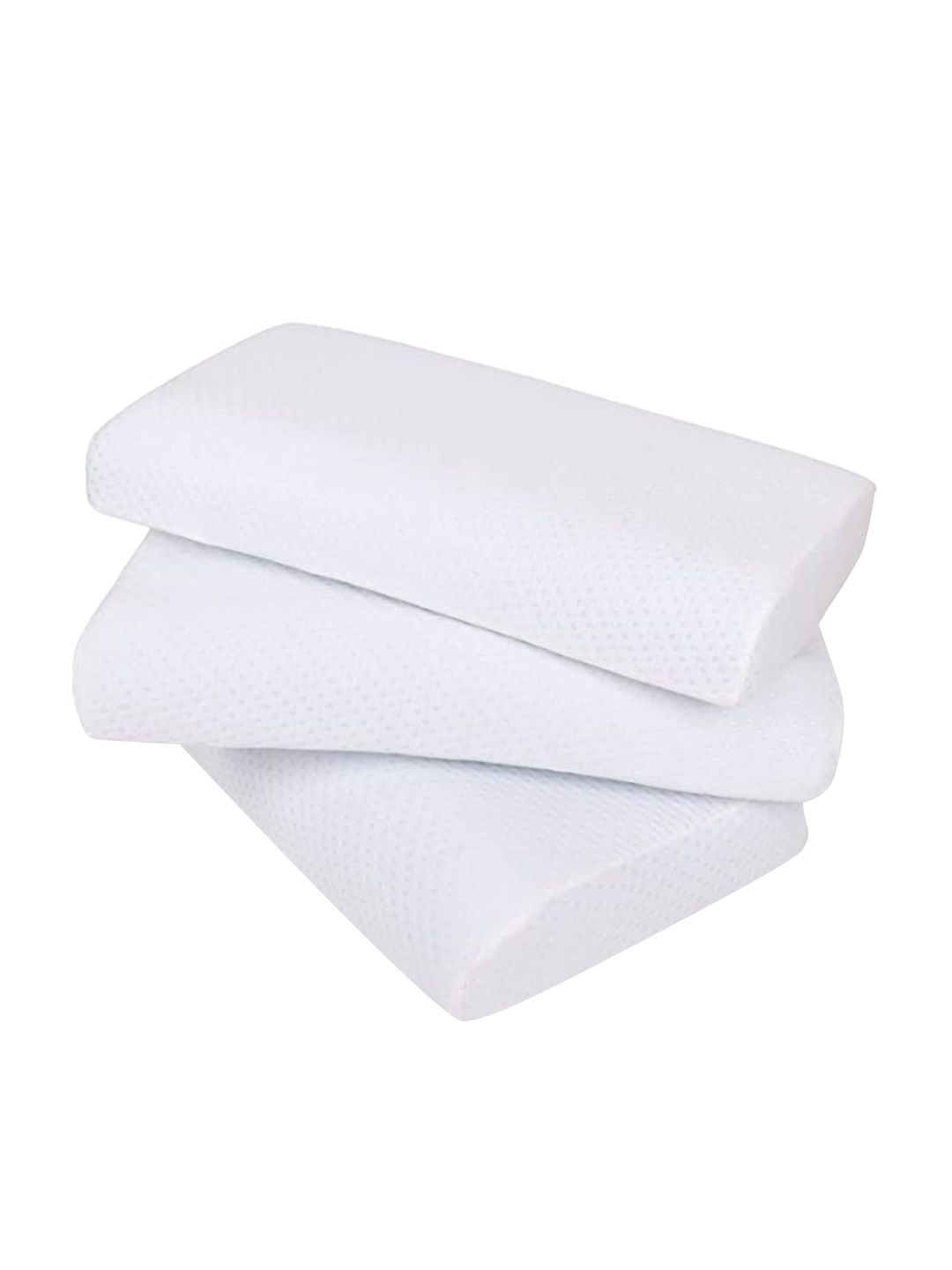 Sleepsia Set of 3  White Solid Cotton Therapedic Pillows Price in India