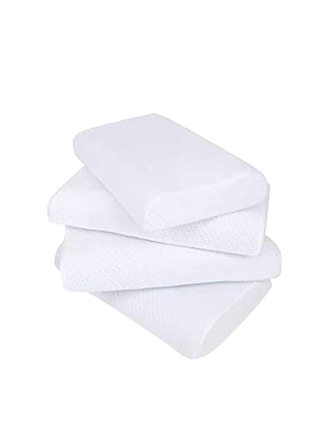 Sleepsia Set Of 4 White Solid Breeze Cool-Gel Infused Memory Foam Pillows Price in India
