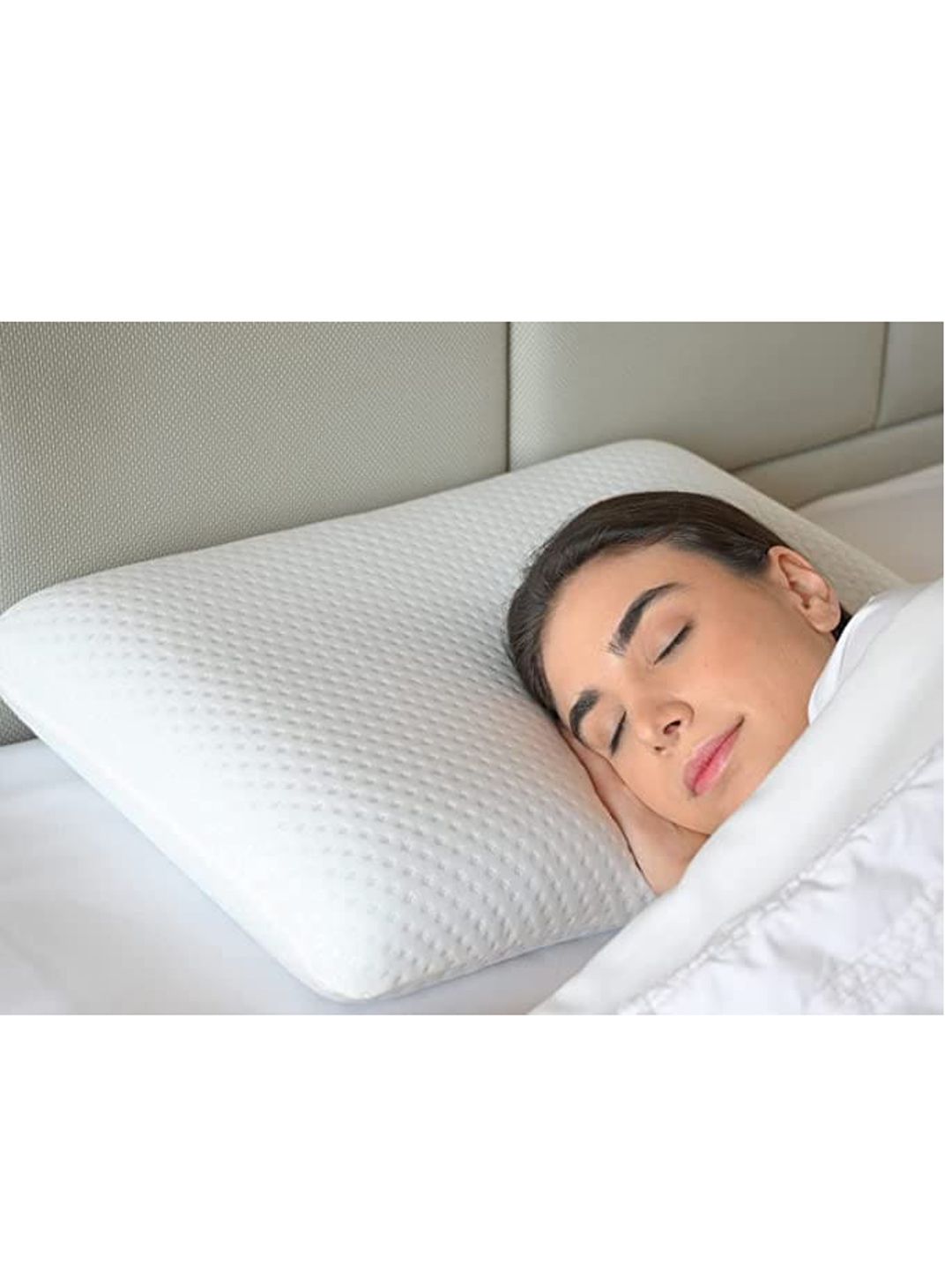 Sleepsia White Solid Sleep Pillow Price in India