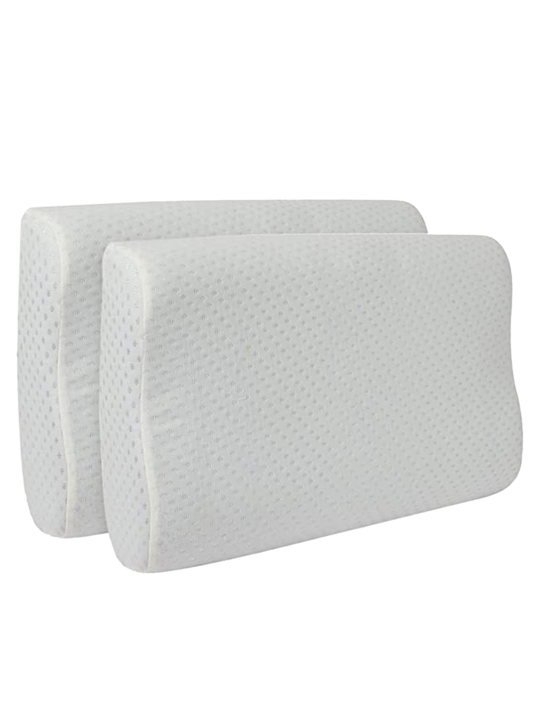 Sleepsia Set Of 2 White Solid Therapeutic Pillows Price in India