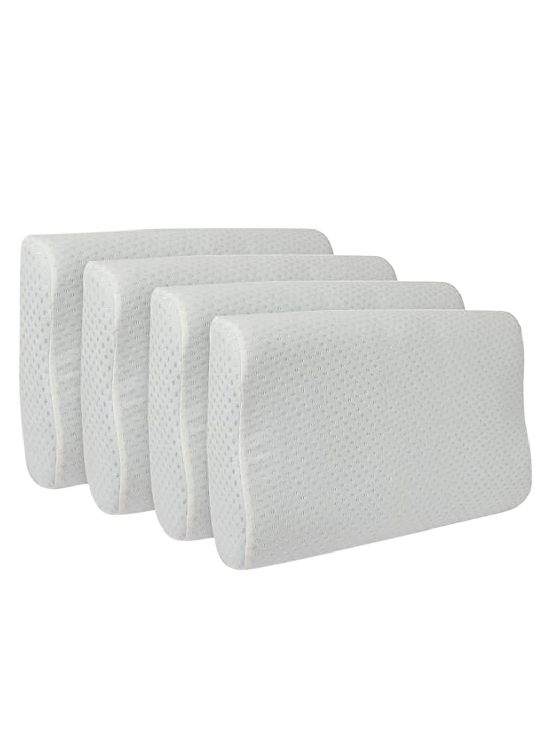 Sleepsia Set of 4  White Solid Cotton Therapedic  Pillows Price in India
