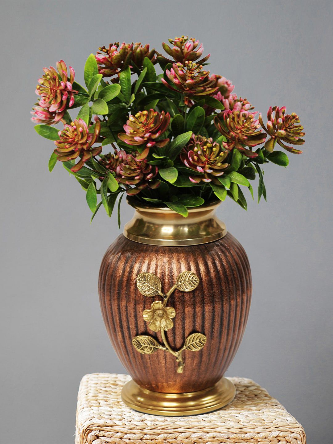 WENS Copper-Coloured Textured Vases Price in India