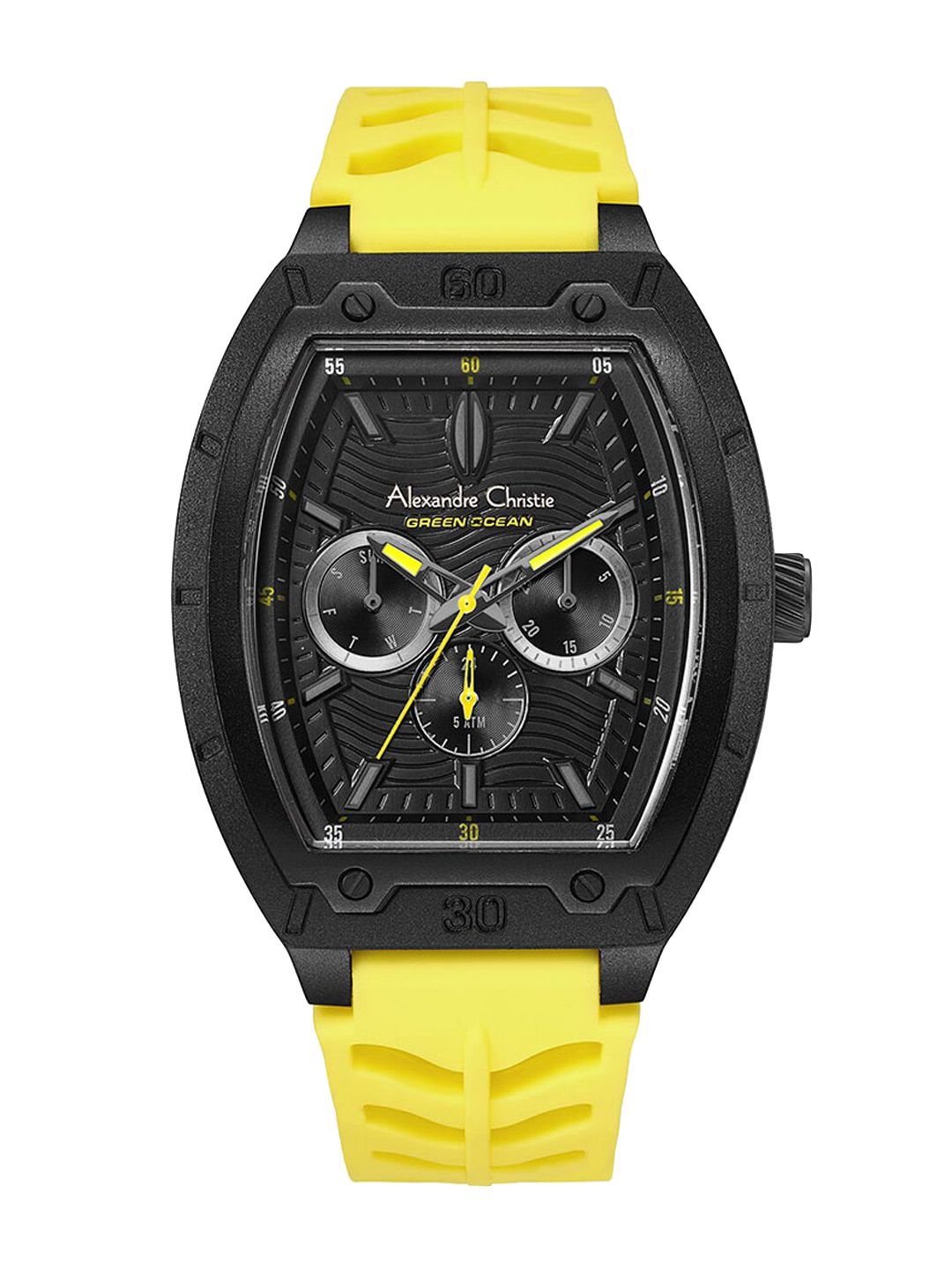 Alexandre Christie Women Black Dial & Yellow Wrap Around Straps Analogue Watch 2971BFRIPBAYL Price in India