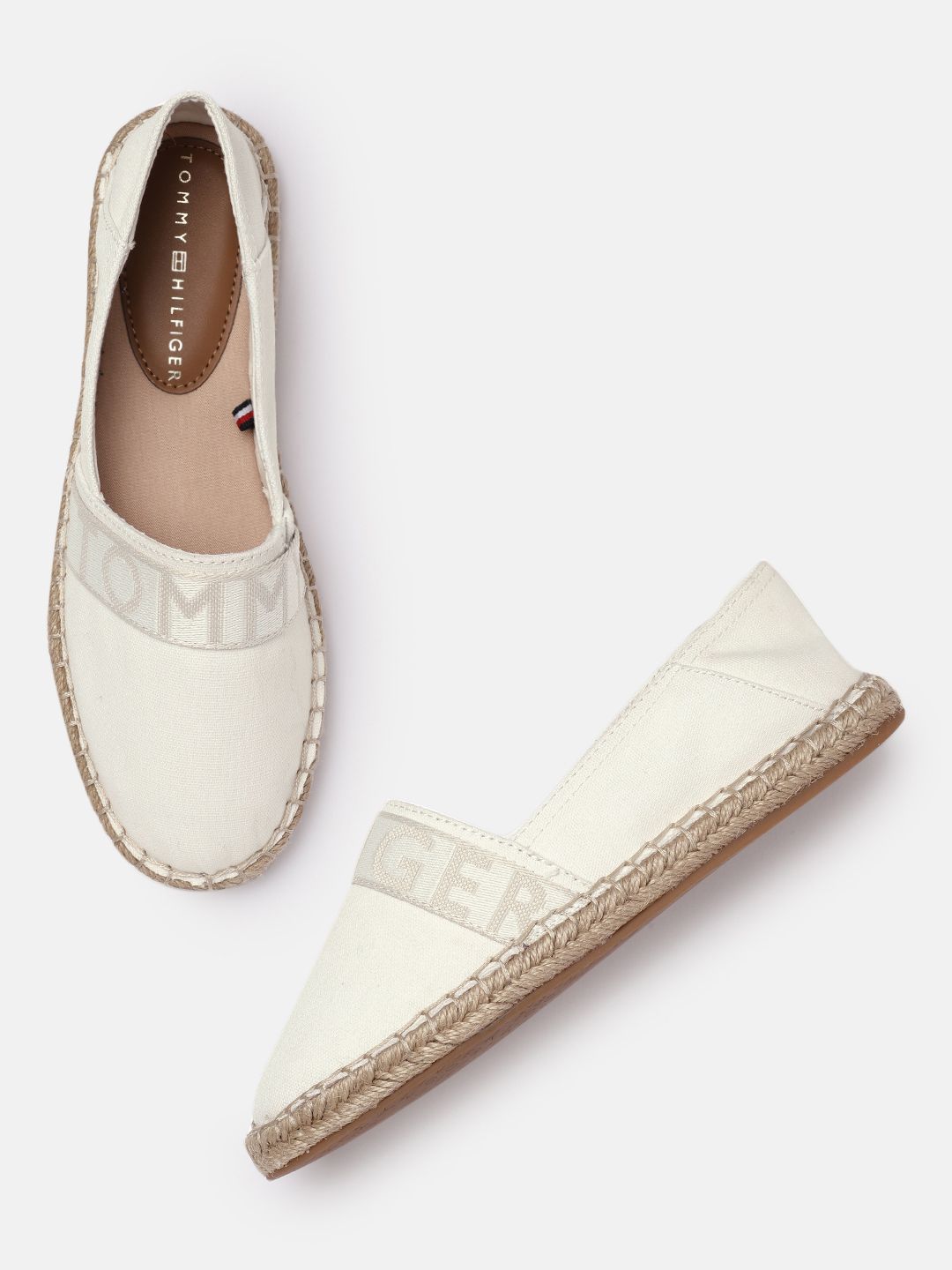 Tommy Hilfiger Women Off White Solid Espadrilles Price in India