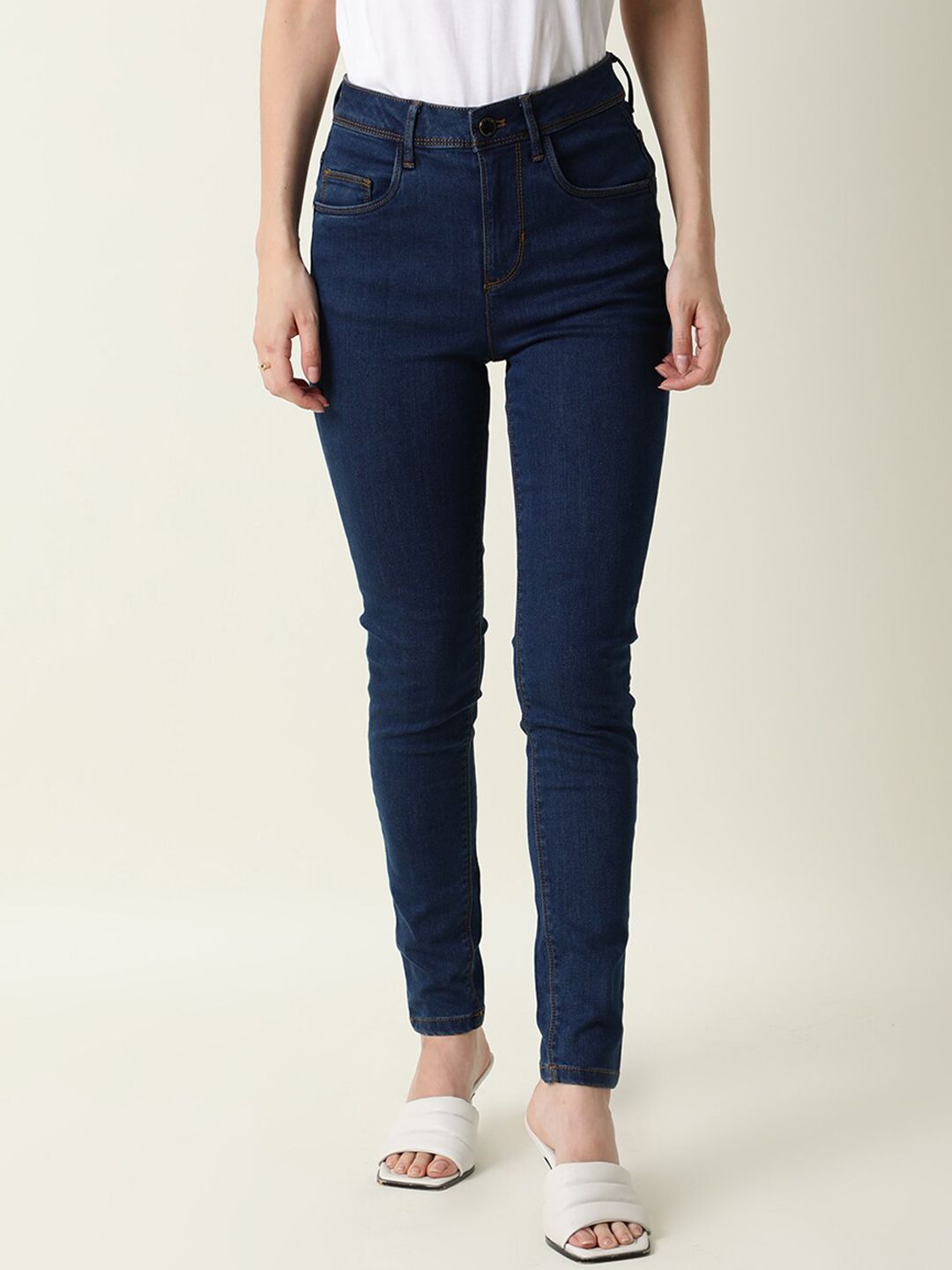 RAREISM Women Navy Blue High-Rise Jeans Price in India